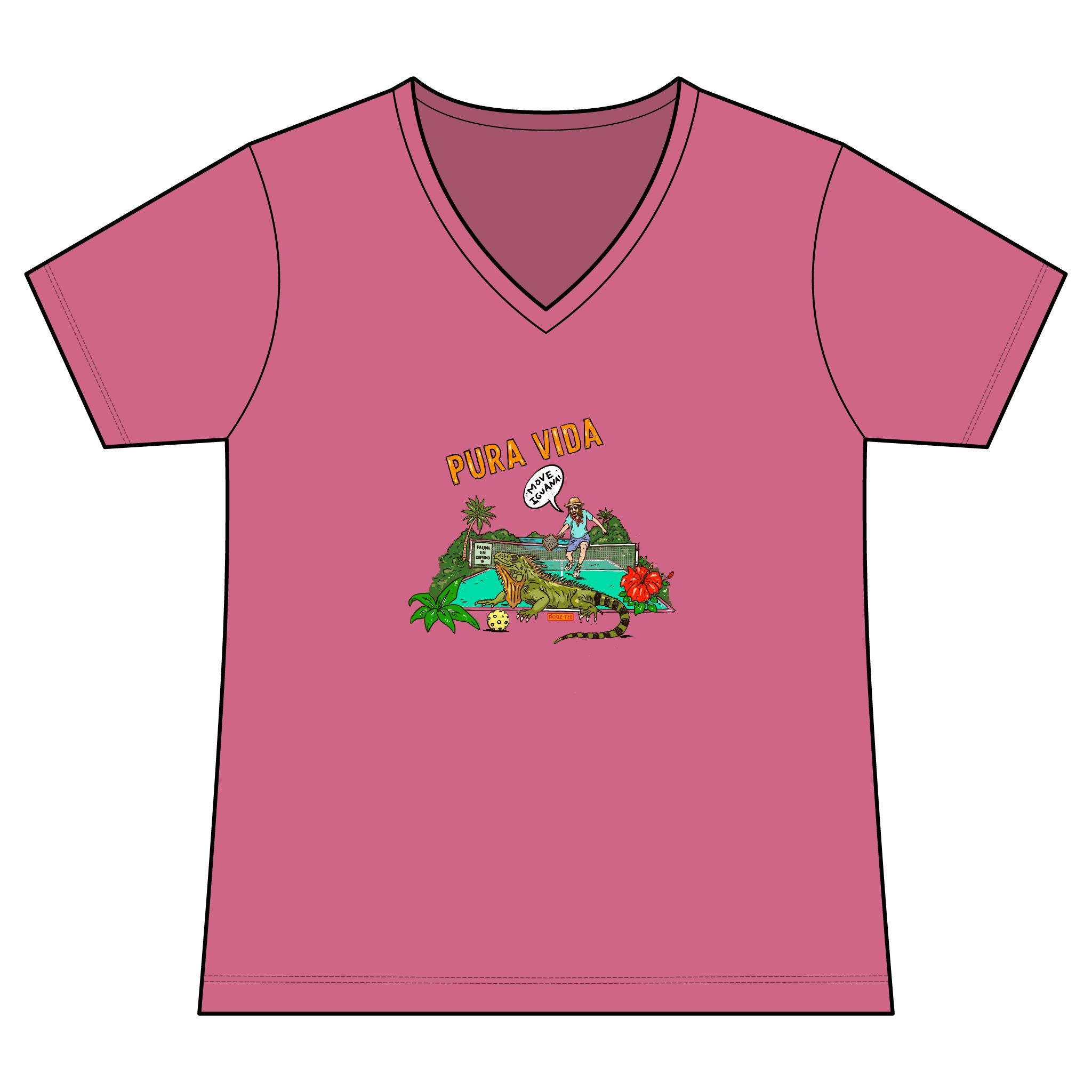Iguana Pickleball, Women's Lightweight V-Neck Tee