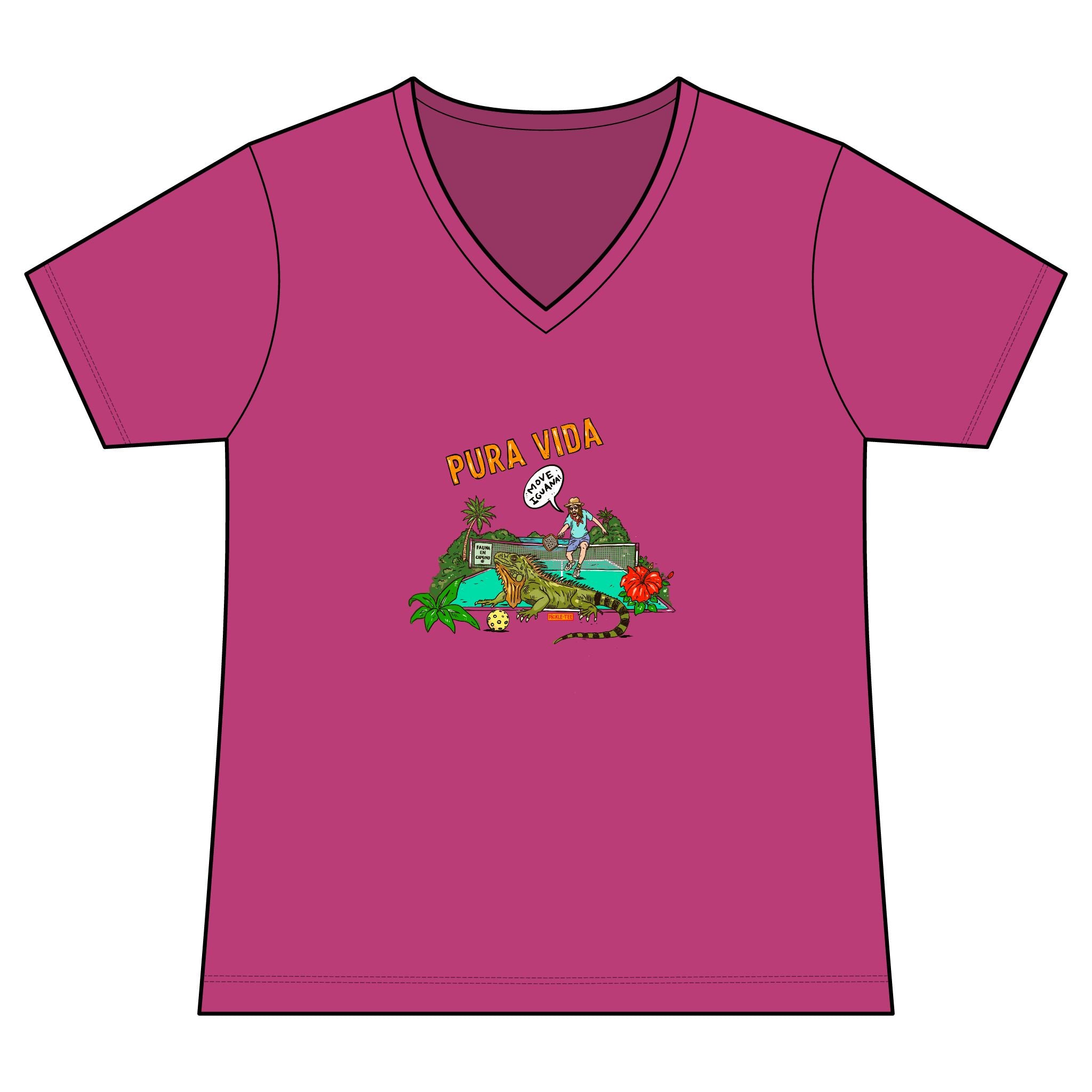 Iguana Pickleball, Women's Lightweight V-Neck Tee