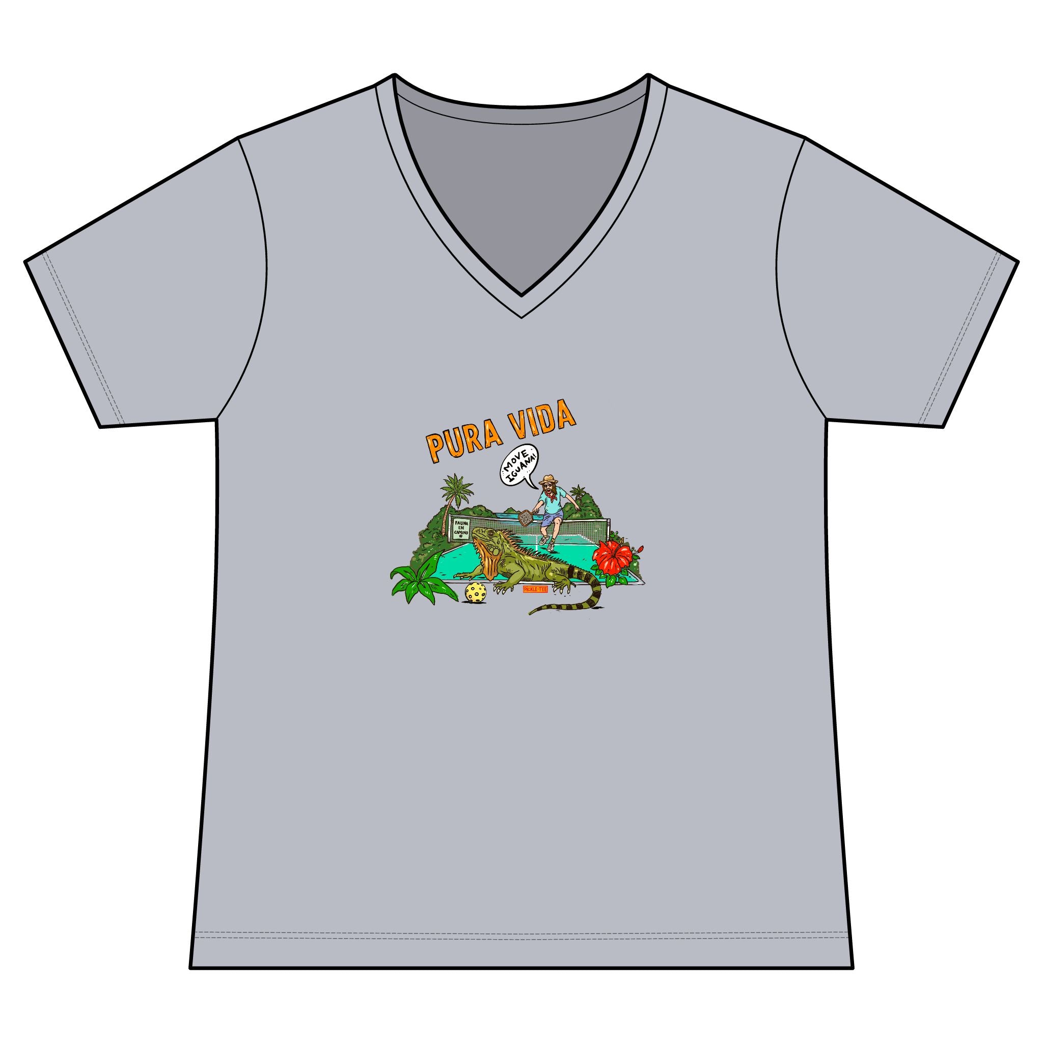 Iguana Pickleball, Women's Lightweight V-Neck Tee