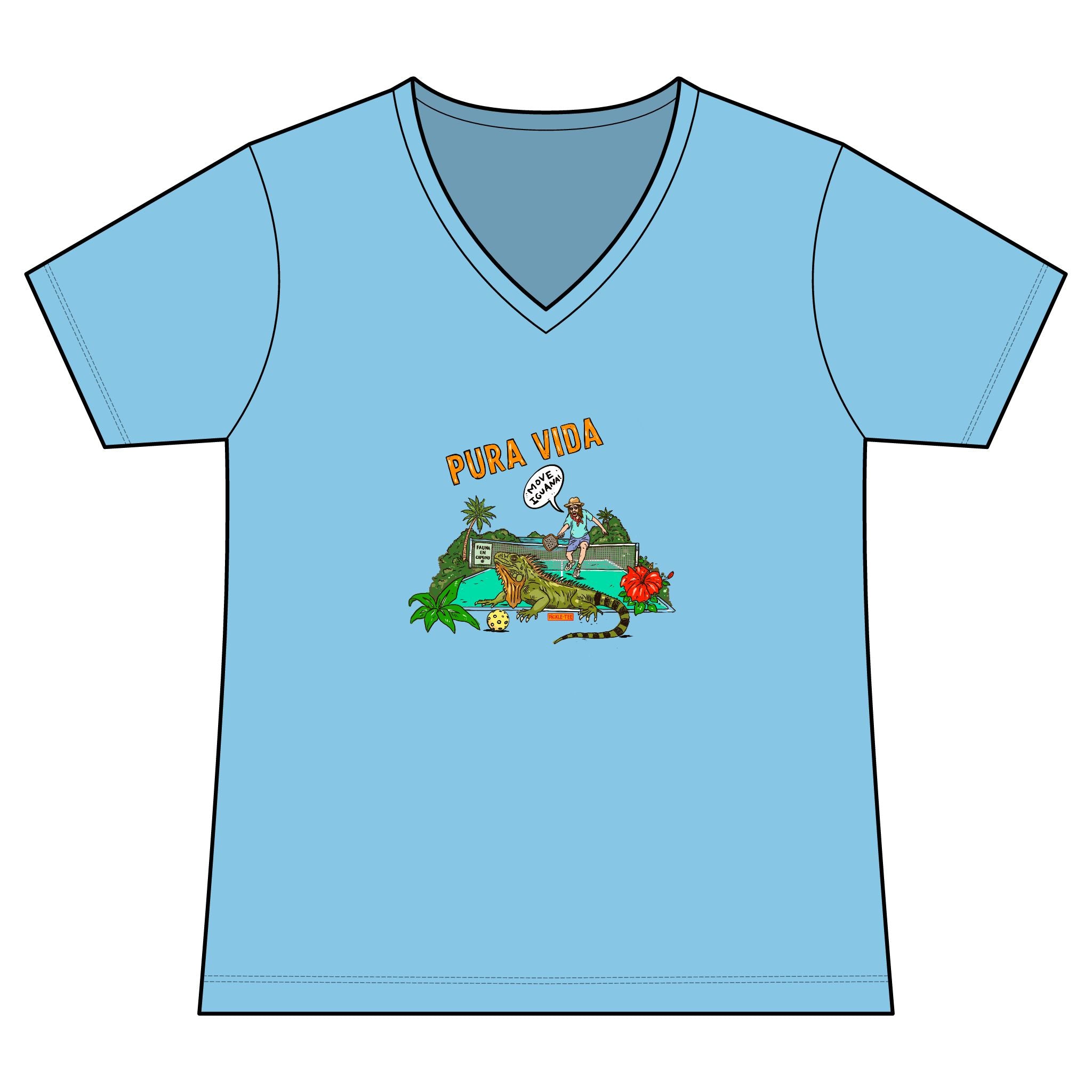 Iguana Pickleball, Women's Lightweight V-Neck Tee