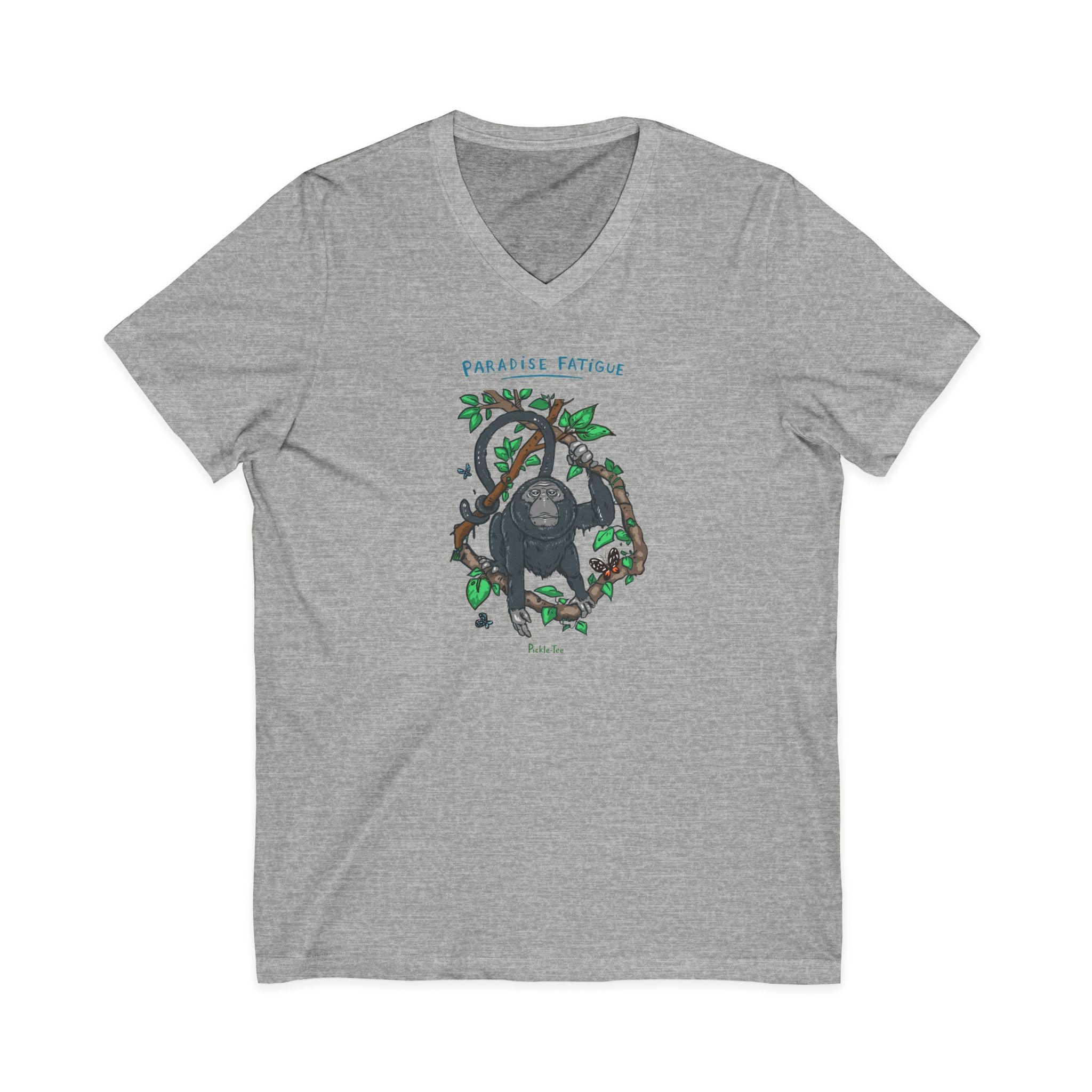 Monkey Paradise Jersey V-Neck Tee