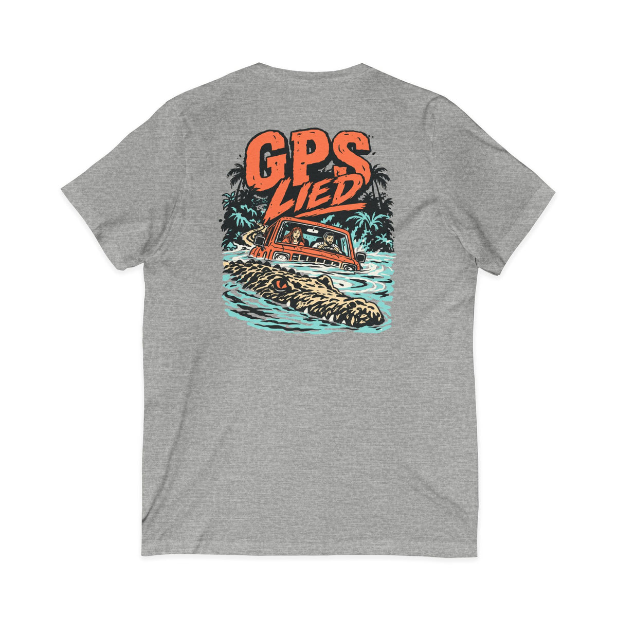 GPS LIED Front Logo Tamarindo Costa Rica Unisex  V-Neck Tee