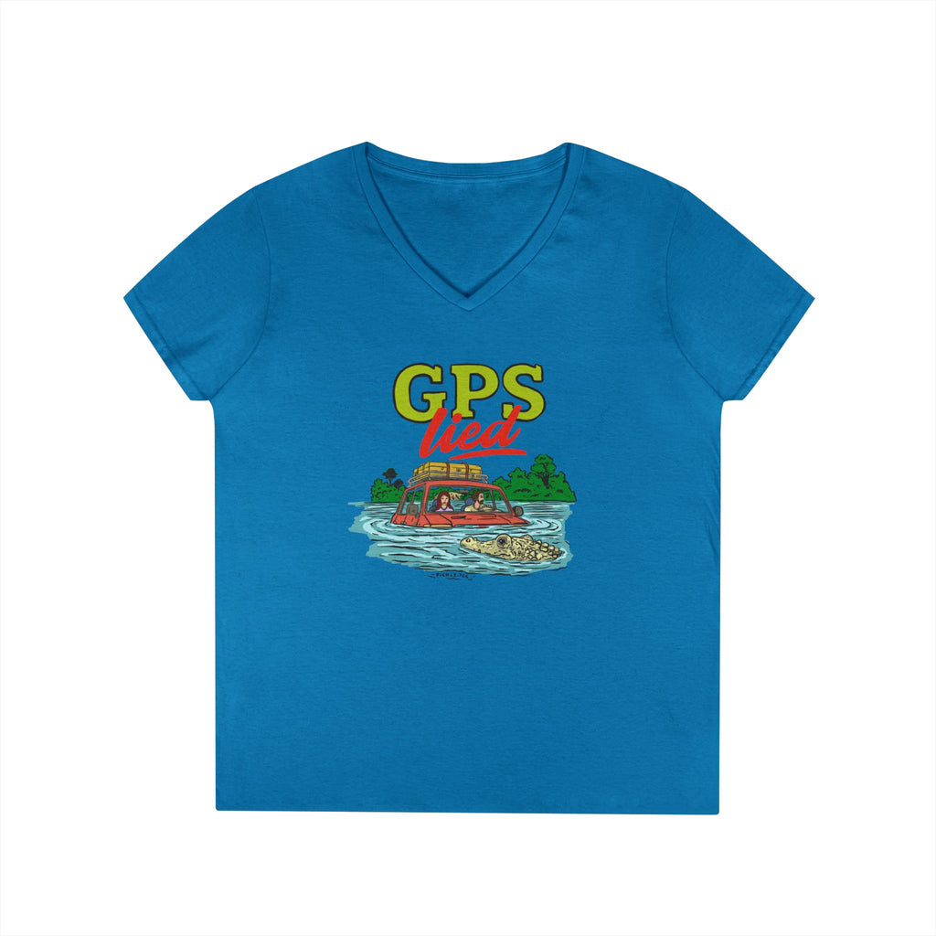 GPS Lied, Women’s Midweight Semi Fitted  V-Neck Tee