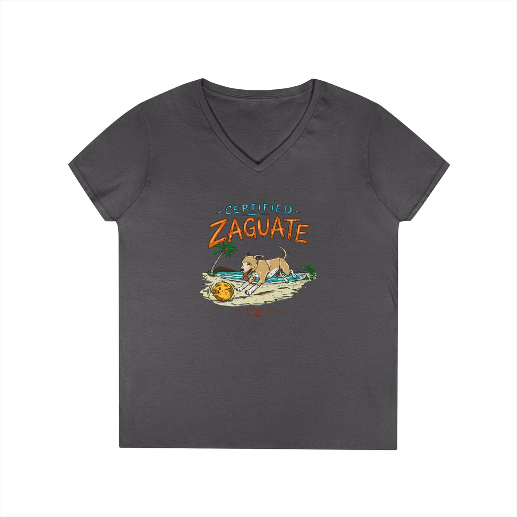 Certified Zaguate, Women’s Semi Fitten Midweight V-Neck Tee