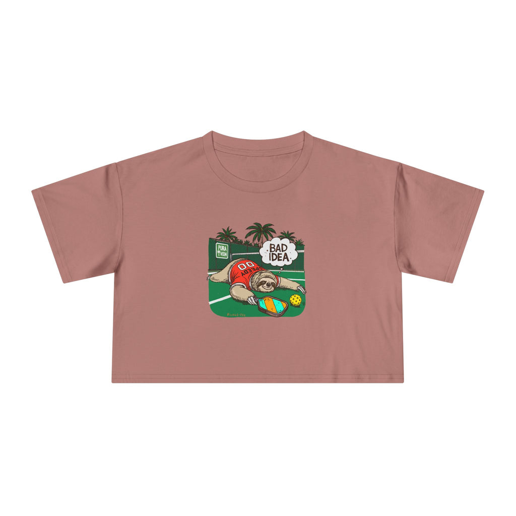 Pickleball Speedy the Sloth Women's Crop Tee