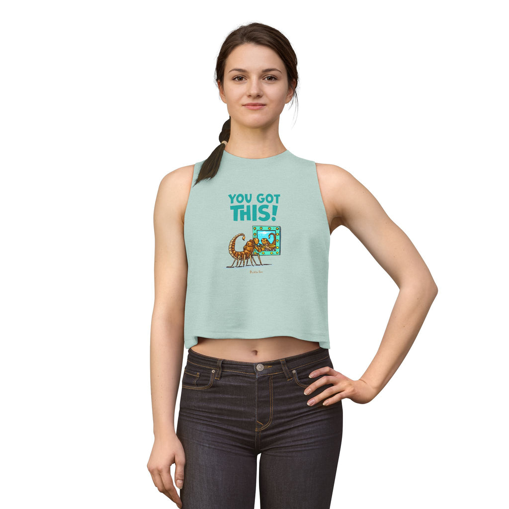 You Got This!  Women's Cropped Racerback Tank