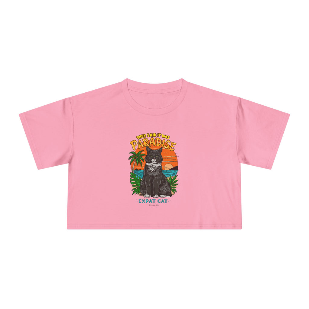 Expat Cat Women's Crop Tee