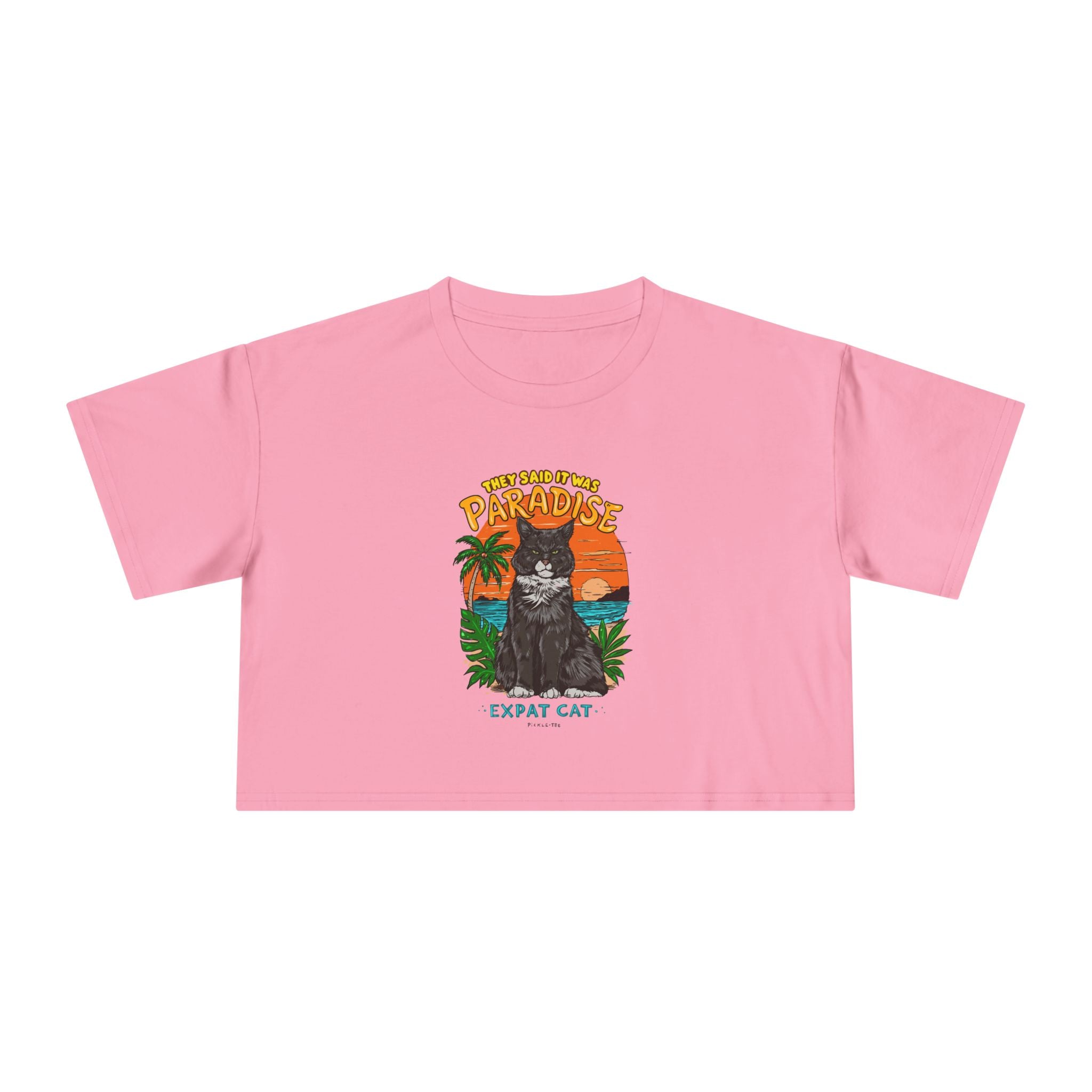 Expat Cat Women's Crop Tee