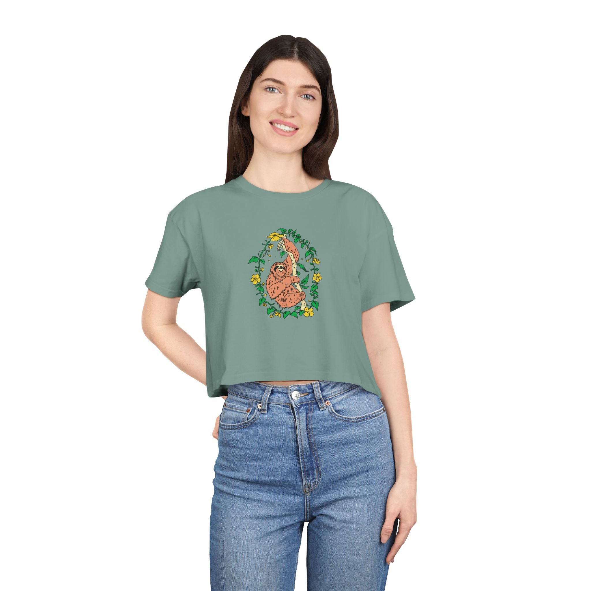 Sloth Women's Crop Tee