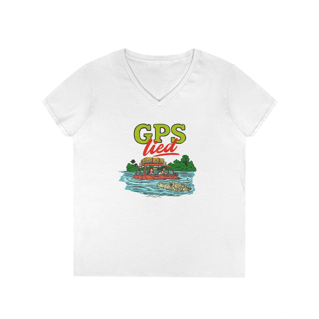 GPS Lied, Women’s Midweight Semi Fitted  V-Neck Tee