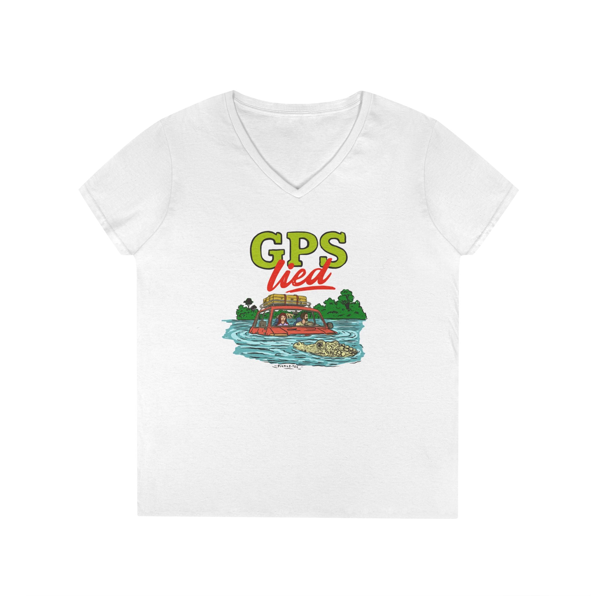 GPS Lied, Women’s Midweight Semi Fitted  V-Neck Tee