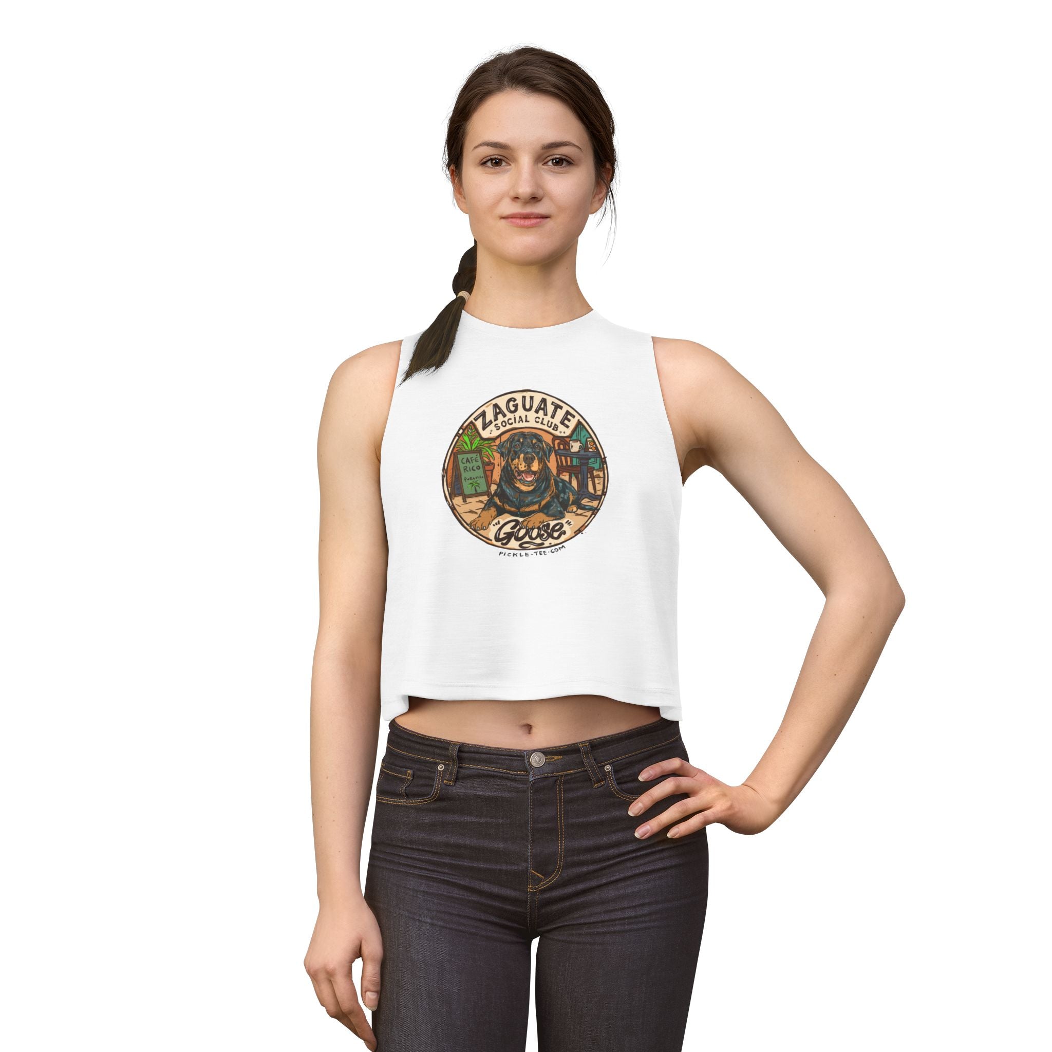 Zaguate Social Club - Goose Women's Racerback Crop Tank