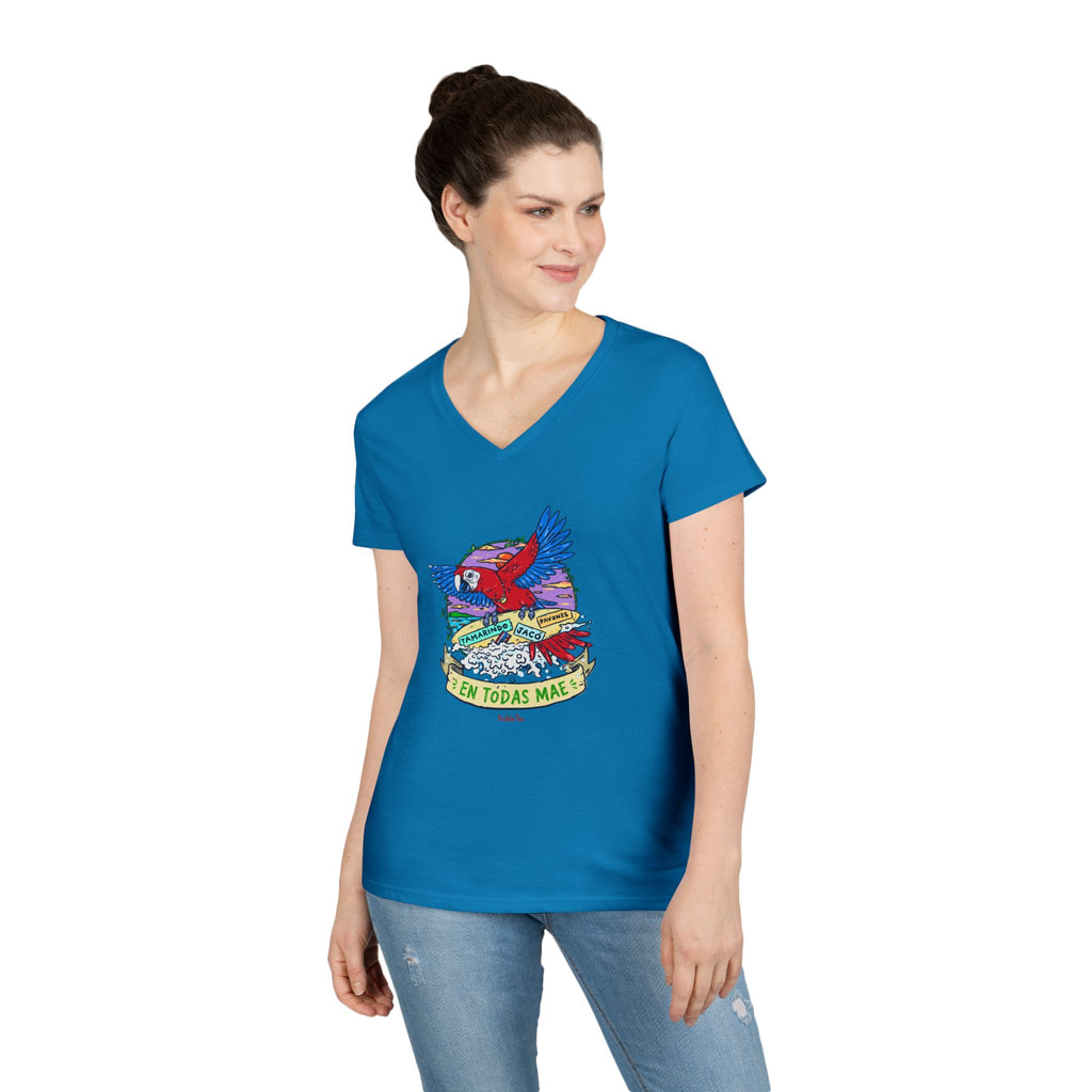 Macaw Ladies' V-Neck Tee