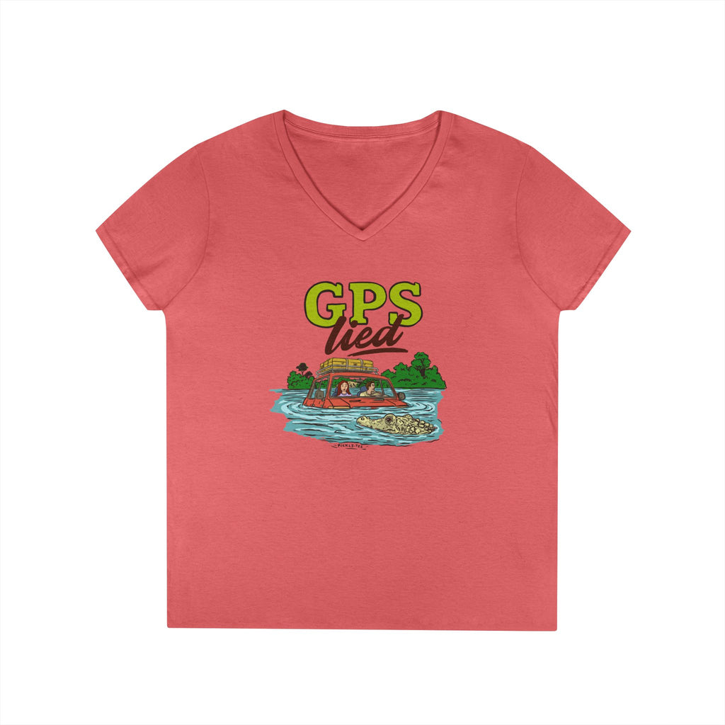 GPS Lied, Women’s Midweight Semi Fitted  V-Neck Tee