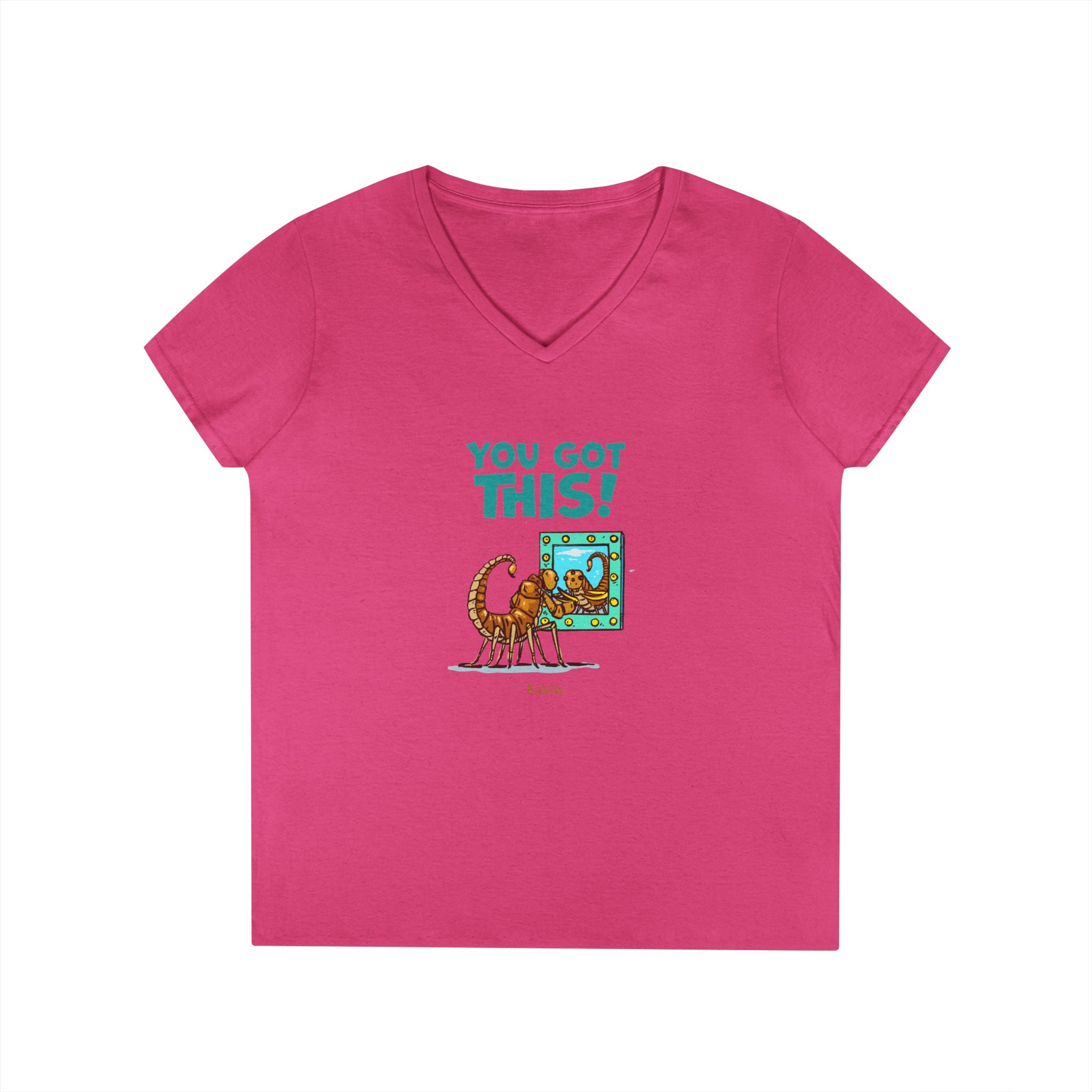 You Got This! Ladies' V-Neck Midweight Tee