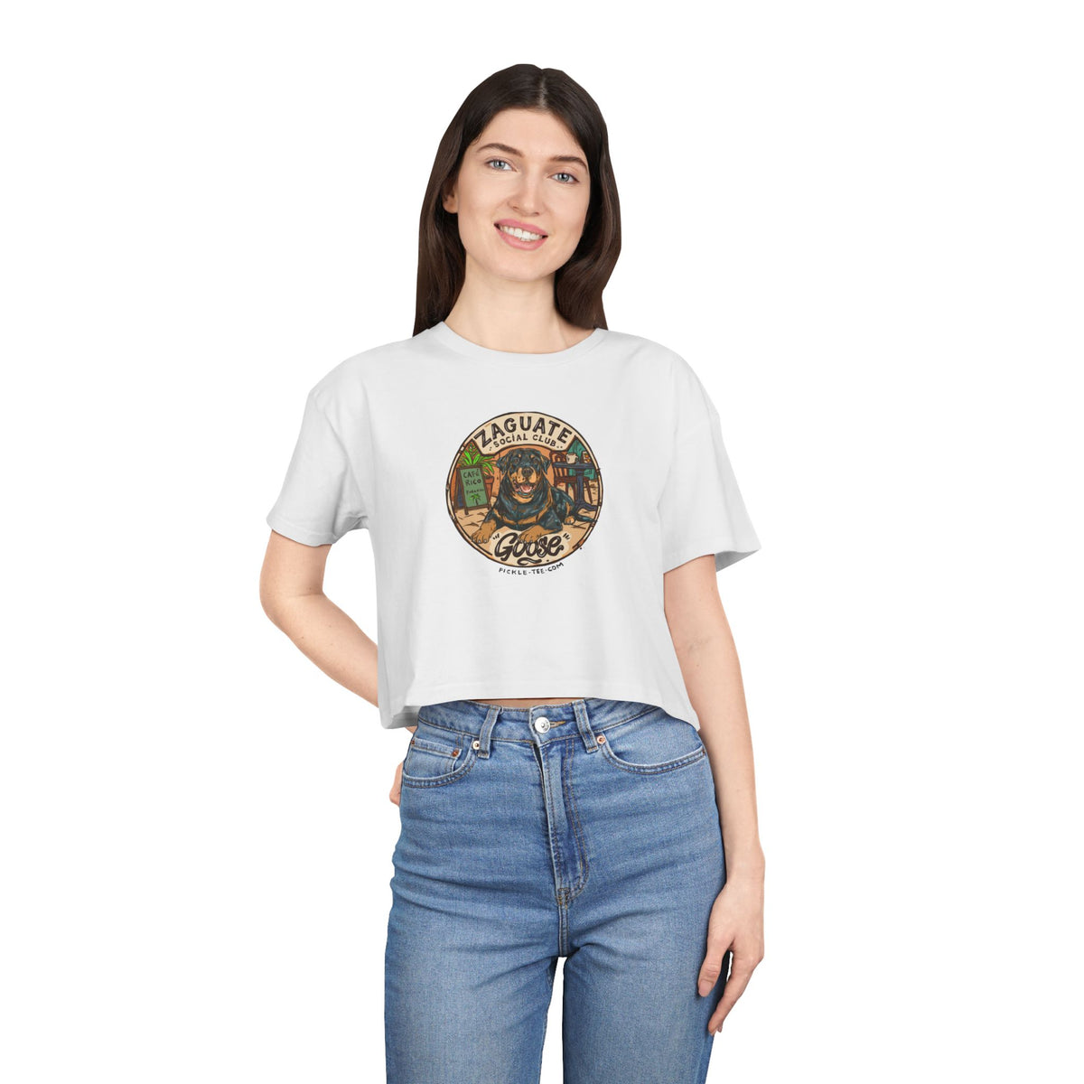 Goose - Zaguate Social Club. Women's Crop Tee