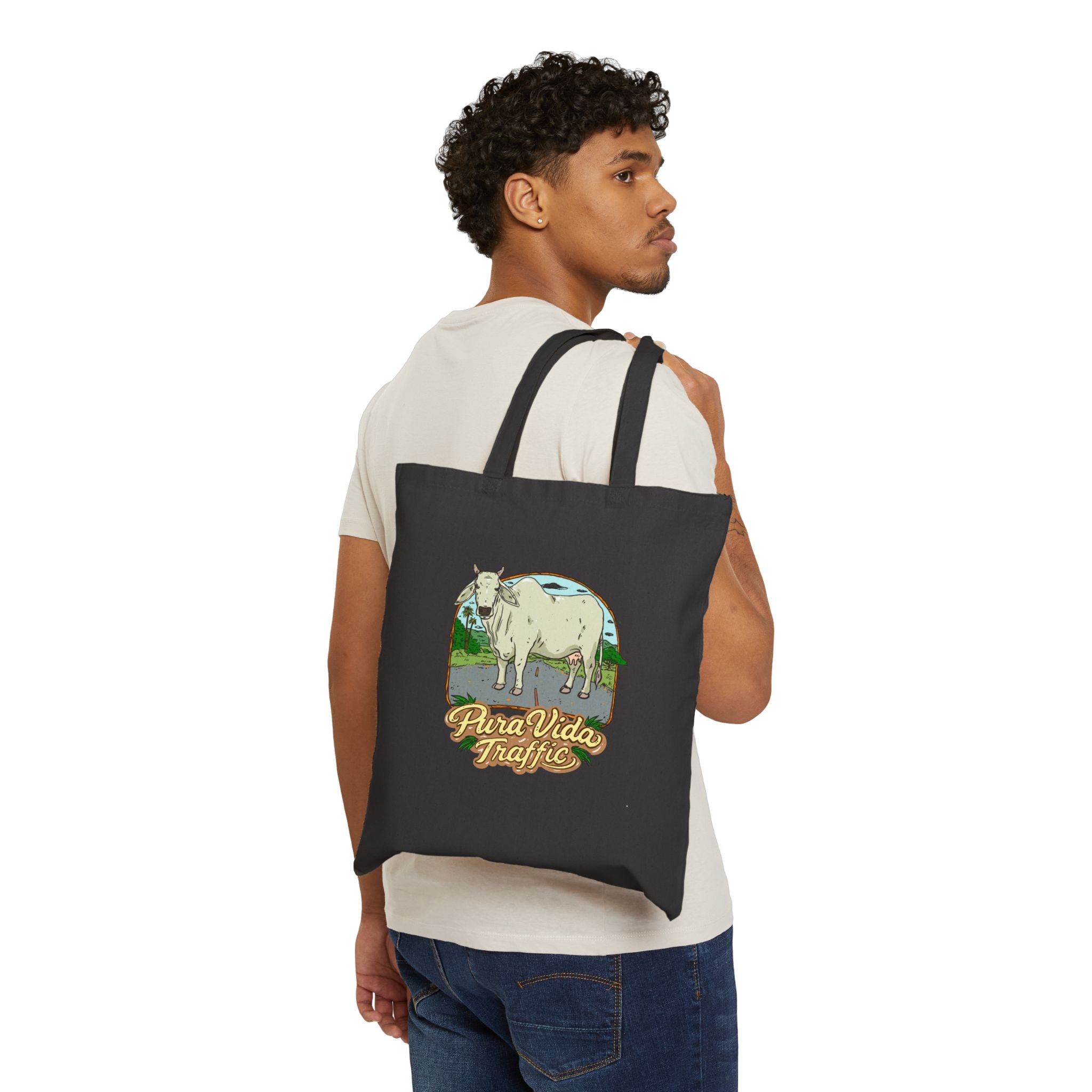 Pura Vida Traffic Cotton Canvas Tote Bag