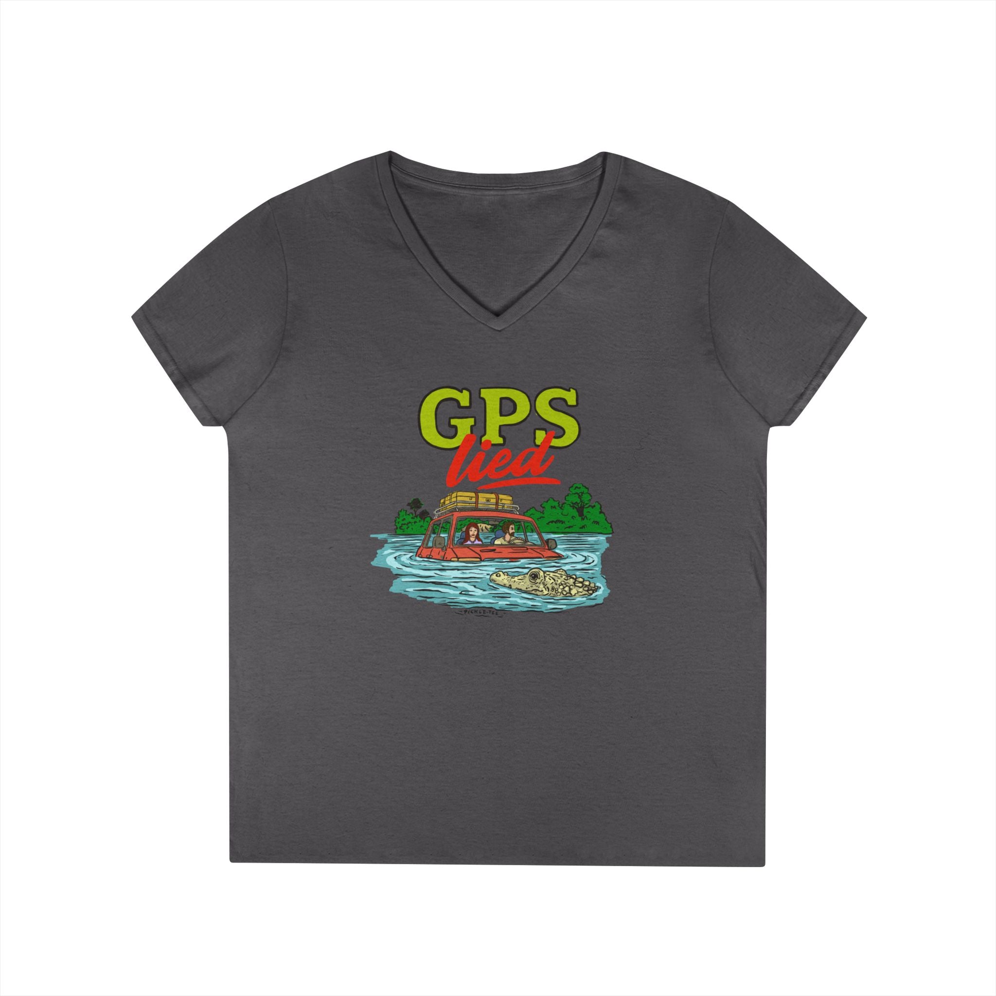 GPS Lied, Women’s Midweight Semi Fitted  V-Neck Tee