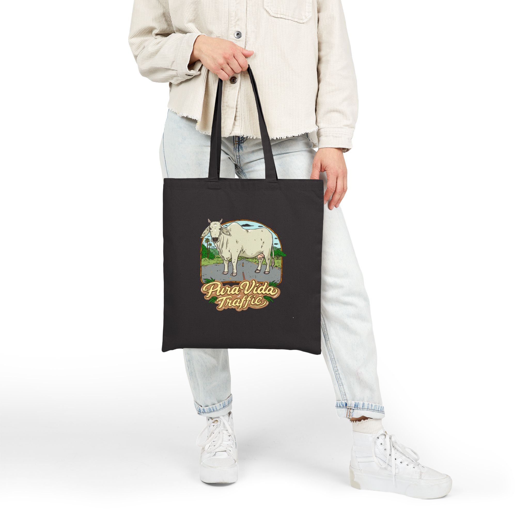 Pura Vida Traffic Cotton Canvas Tote Bag