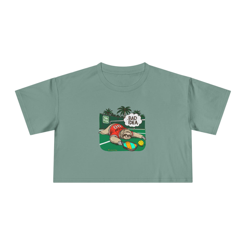 Pickleball Speedy the Sloth Women's Crop Tee