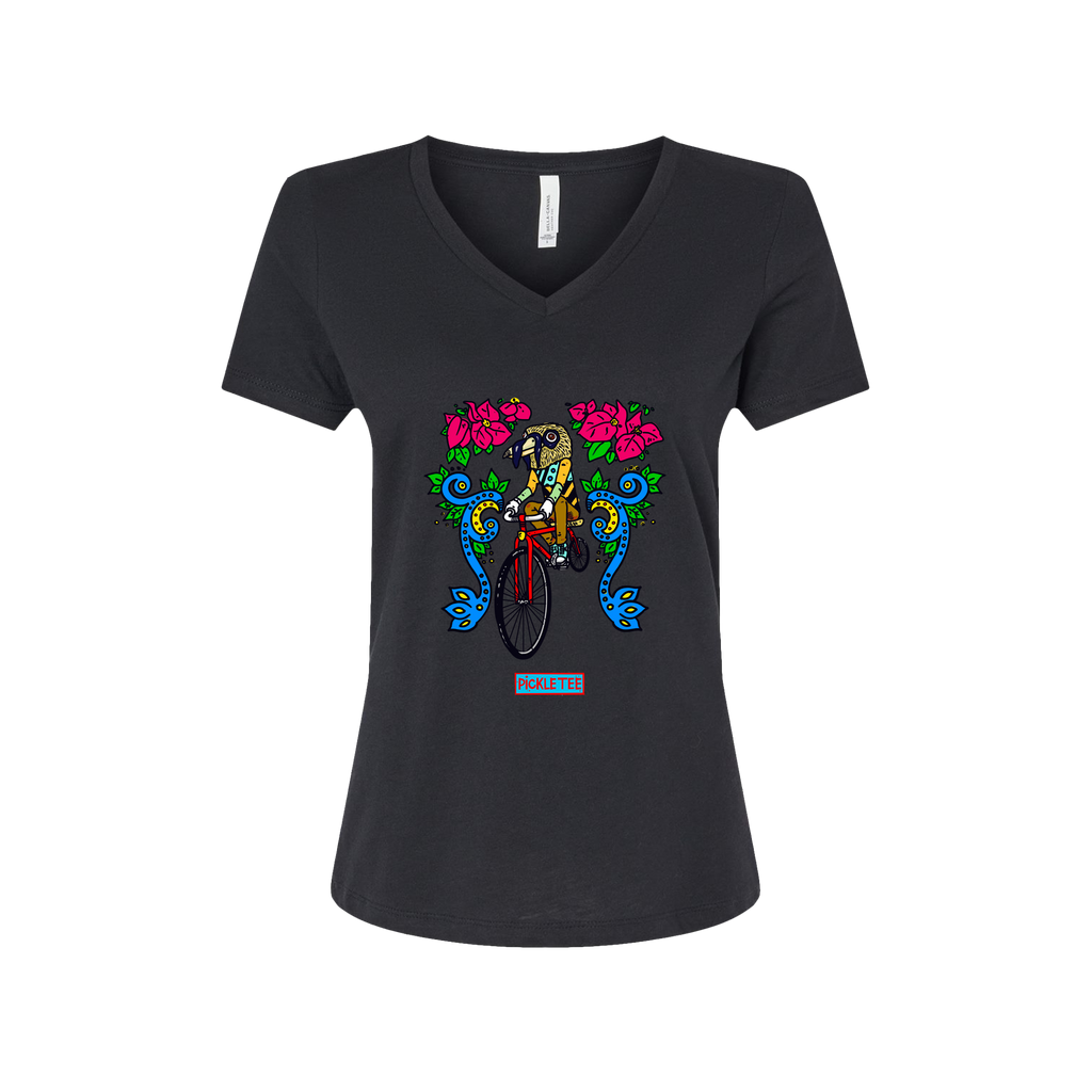 Artist Series: Bell Bird Women’s Relaxed Heather CVC V-Neck Tee