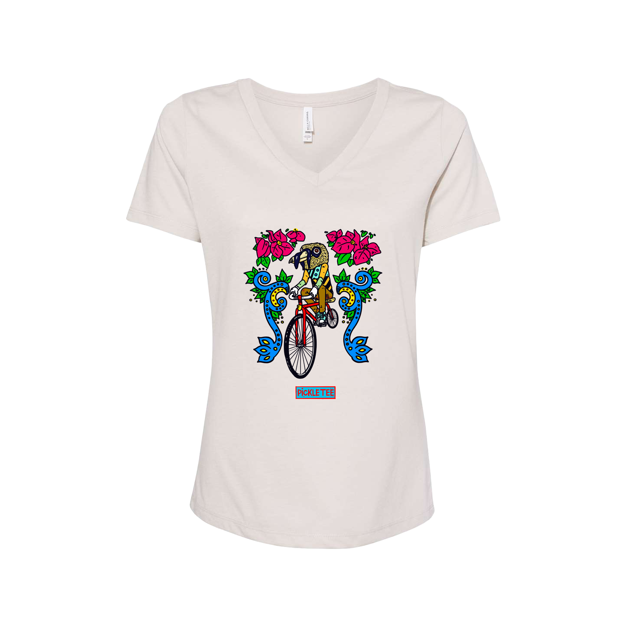 Artist Series: Bell Bird Women’s Relaxed Heather CVC V-Neck Tee