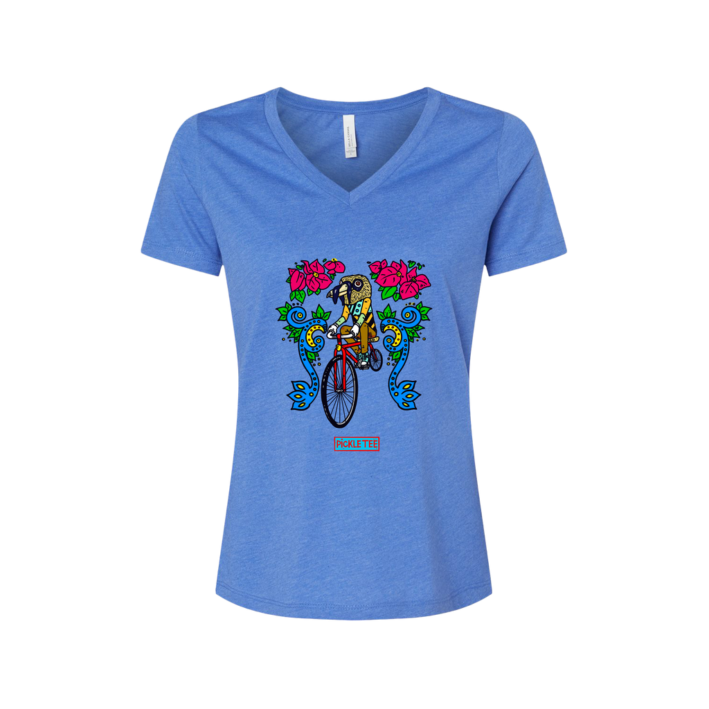 Artist Series: Bell Bird Women’s Relaxed Heather CVC V-Neck Tee