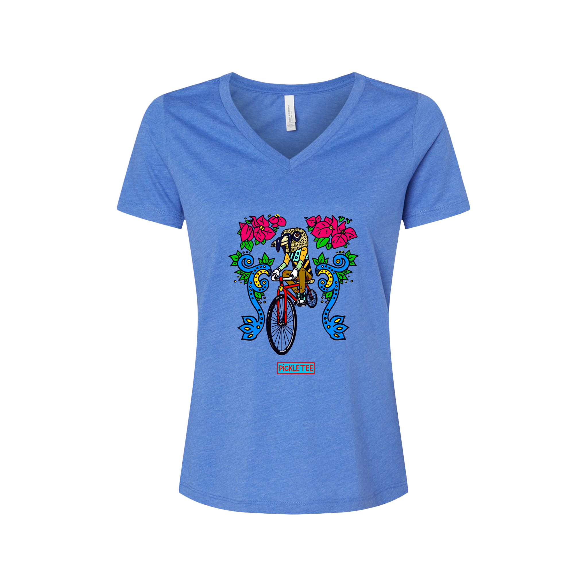 Artist Series: Bell Bird Women’s Relaxed Heather CVC V-Neck Tee