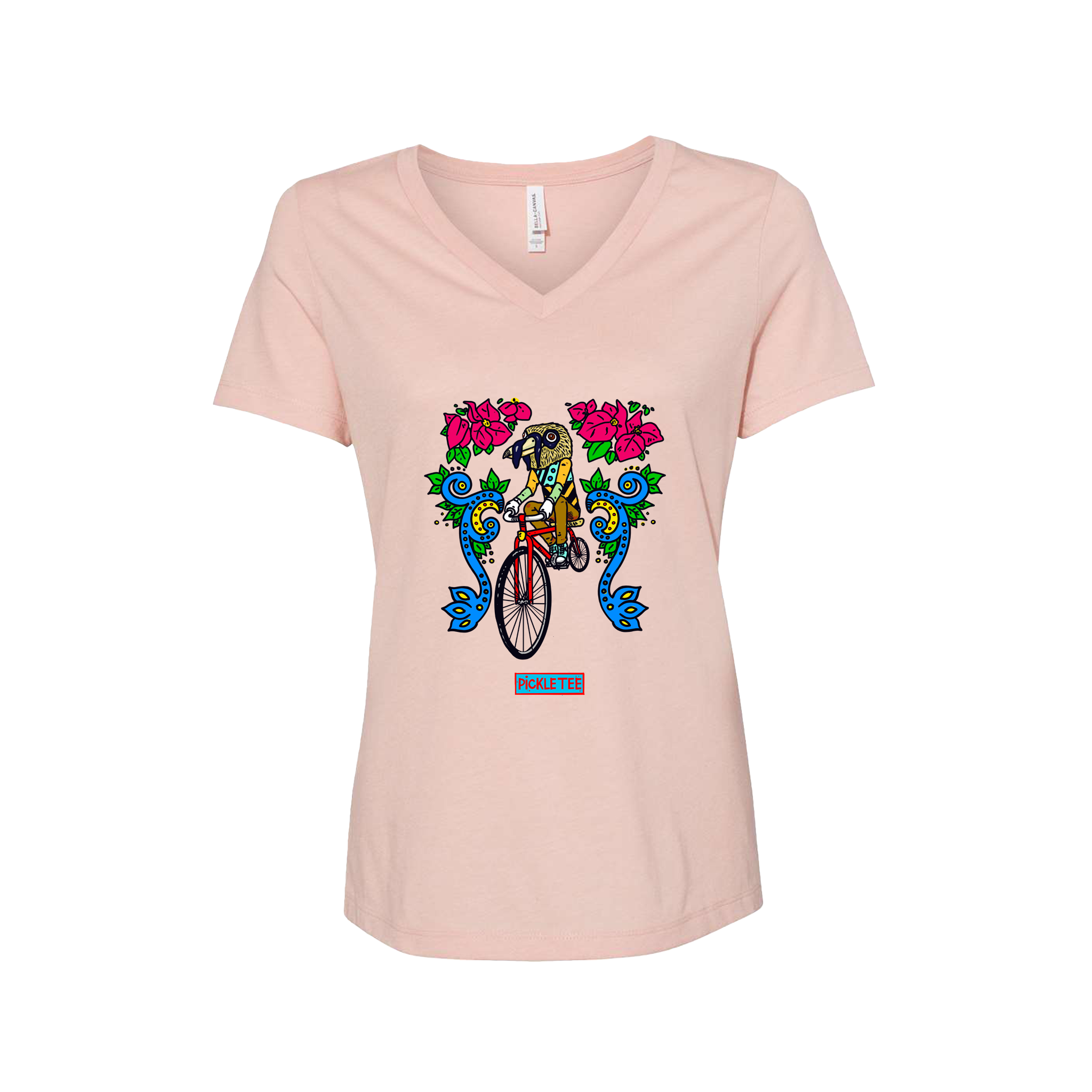 Artist Series: Bell Bird Women’s Relaxed Heather CVC V-Neck Tee
