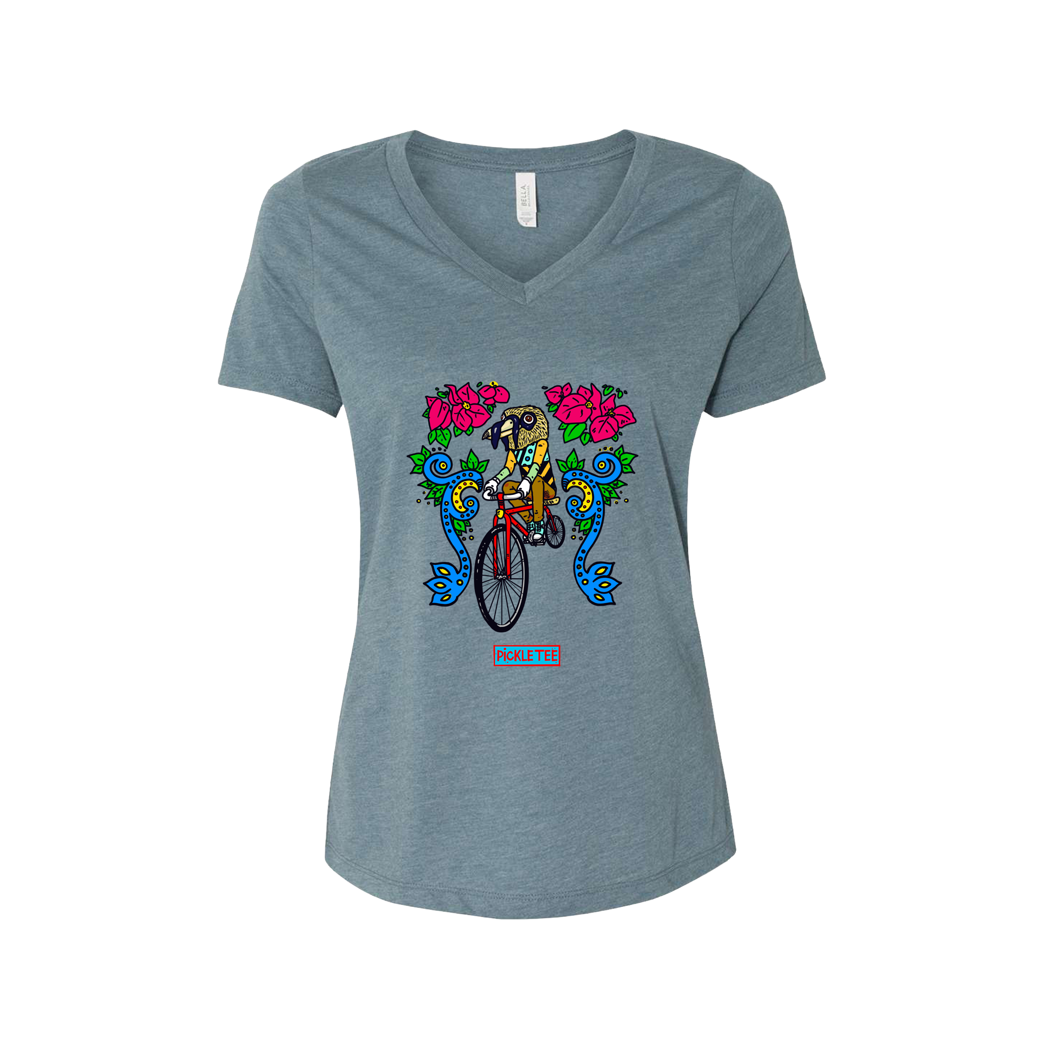 Artist Series: Bell Bird Women’s Relaxed Heather CVC V-Neck Tee