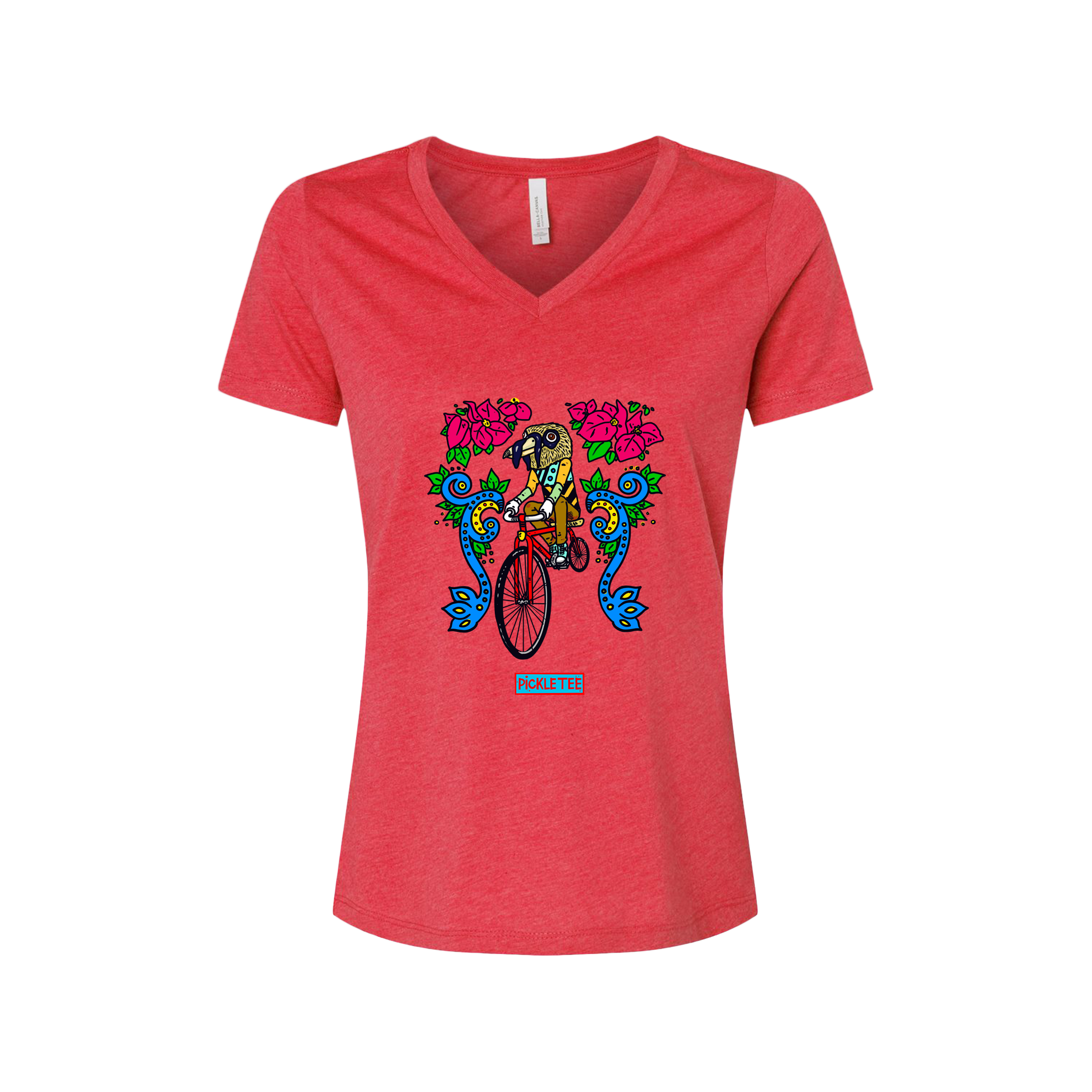 Artist Series: Bell Bird Women’s Relaxed Heather CVC V-Neck Tee
