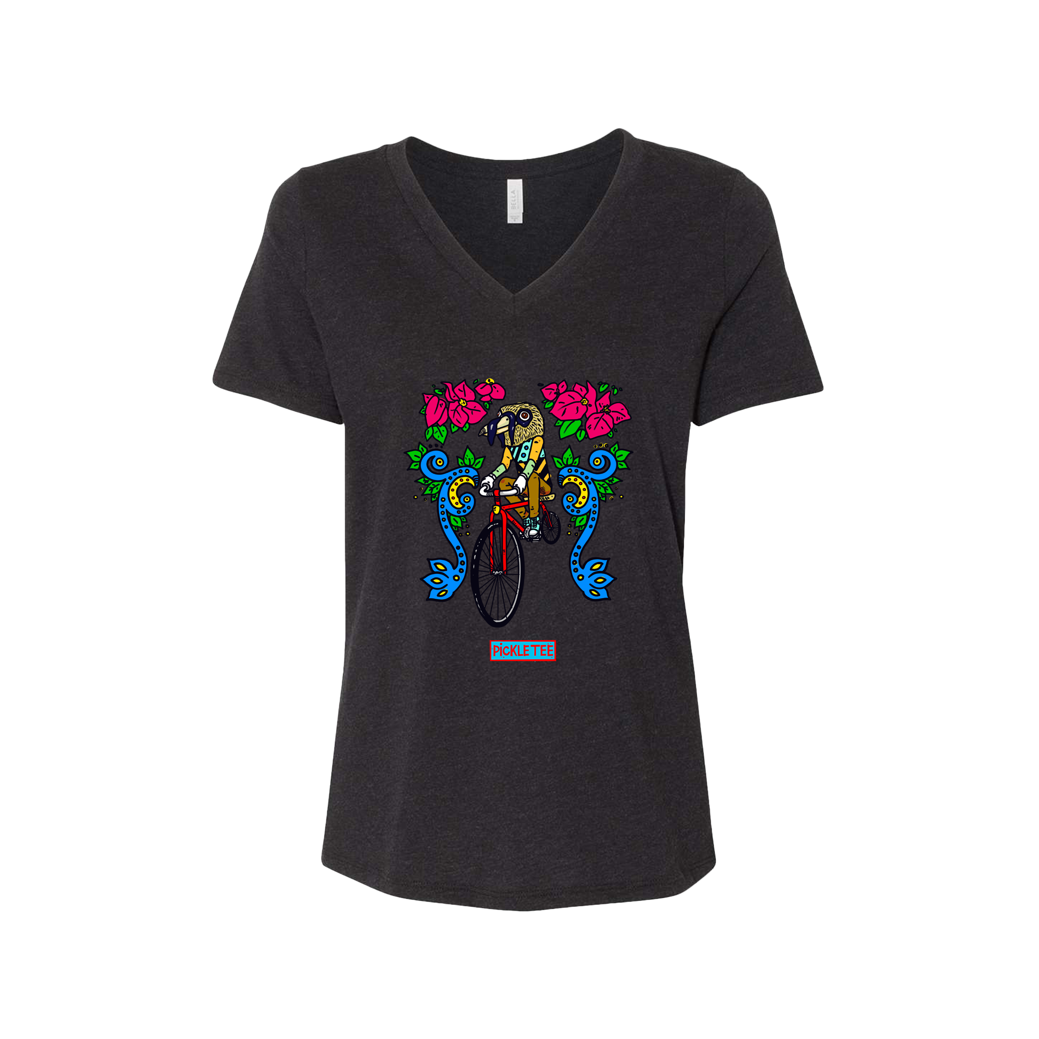 Artist Series: Bell Bird Women’s Relaxed Heather CVC V-Neck Tee