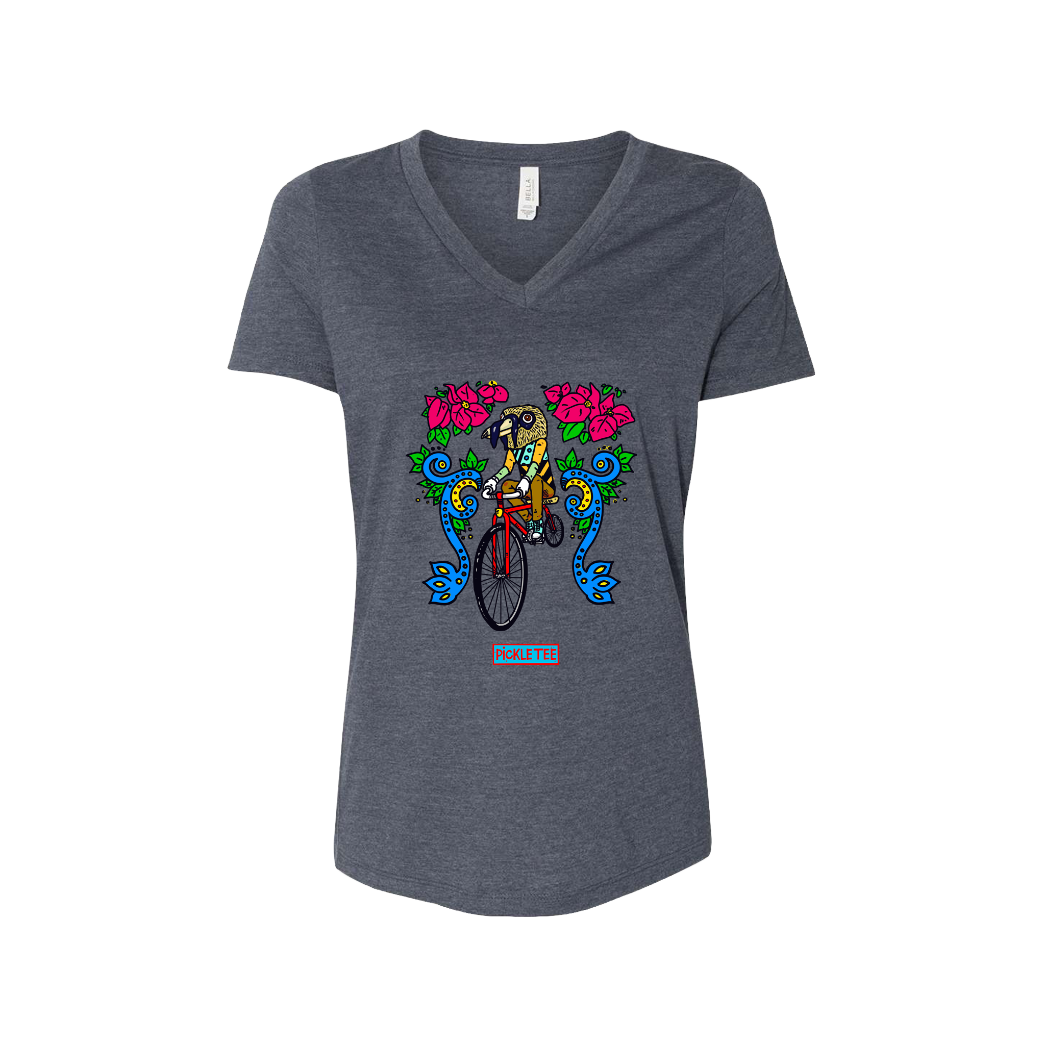 Artist Series: Bell Bird Women’s Relaxed Heather CVC V-Neck Tee