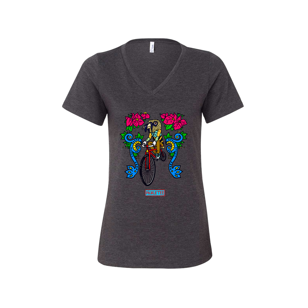 Artist Series: Bell Bird Women’s Relaxed Heather CVC V-Neck Tee
