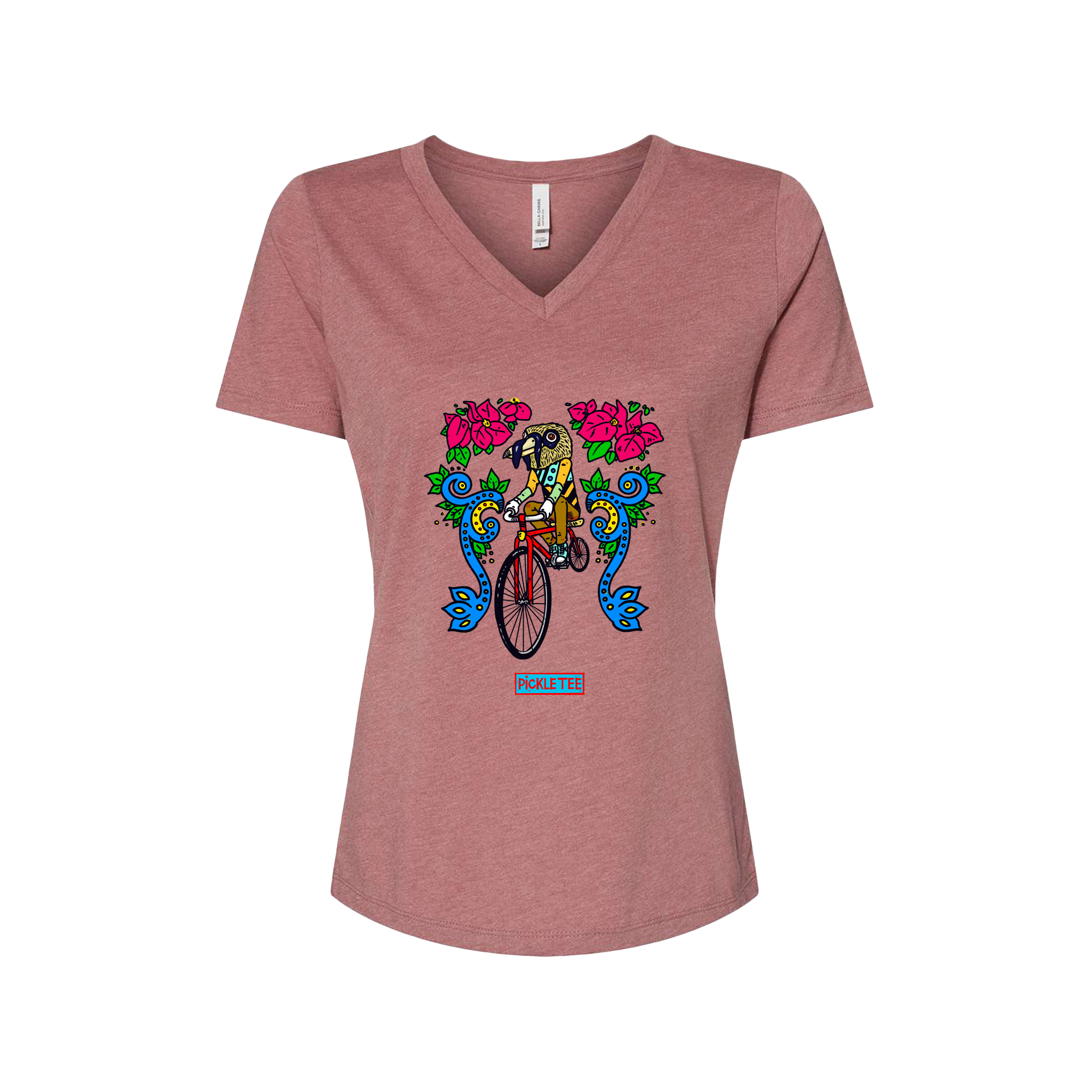 Artist Series: Bell Bird Women’s Relaxed Heather CVC V-Neck Tee