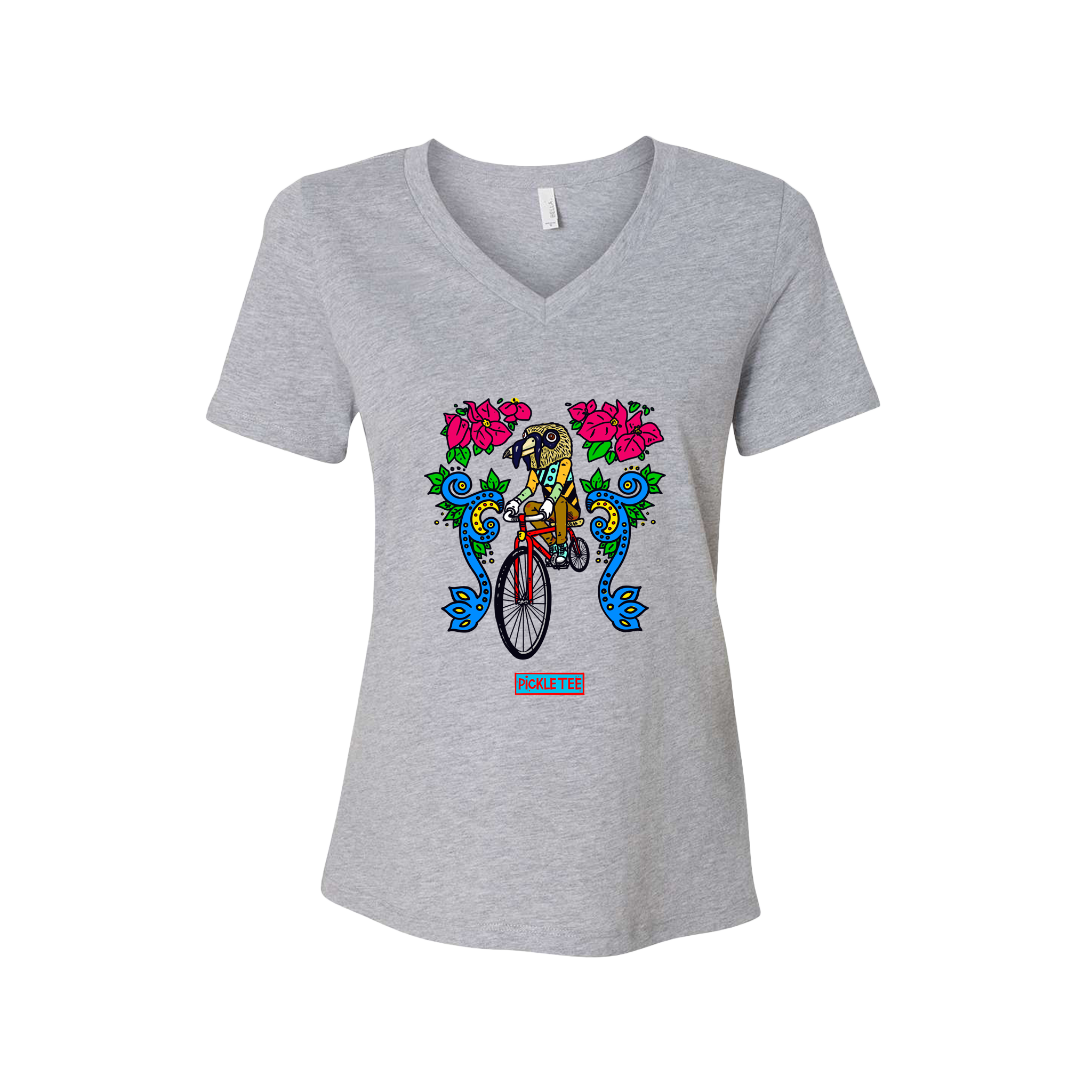 Artist Series: Bell Bird Women’s Relaxed Heather CVC V-Neck Tee