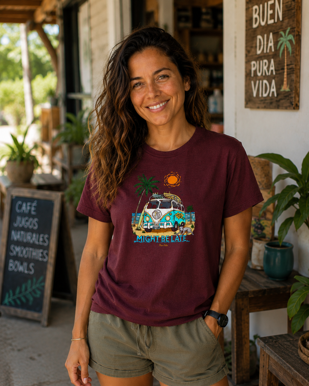 Surfing, Might Be Late! Unisex Crew Neck Tee