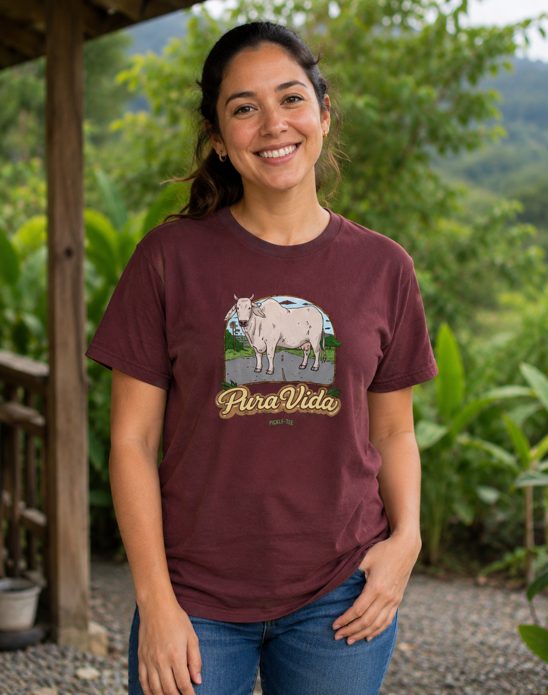 Pura Vida Cow T-Shirt/Unisex Crew Neck Tee