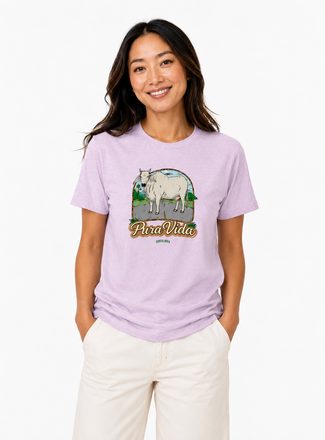 Pura Vida Cow T-Shirt/Unisex Crew Neck Tee