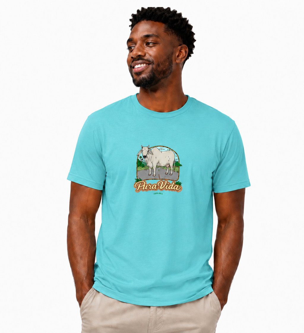 Pura Vida Cow T-Shirt/Unisex Crew Neck Tee