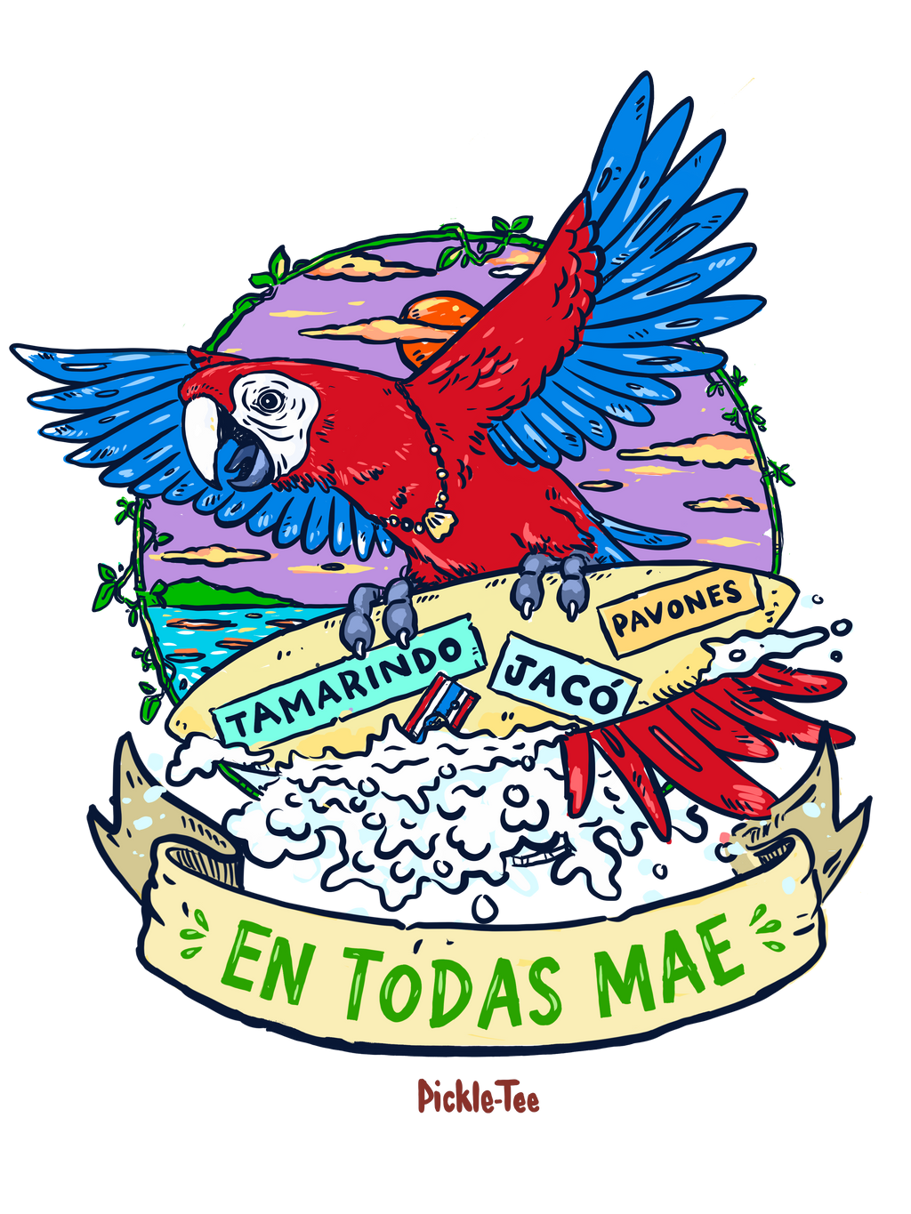 Macaw Unisex V-Neck Tee