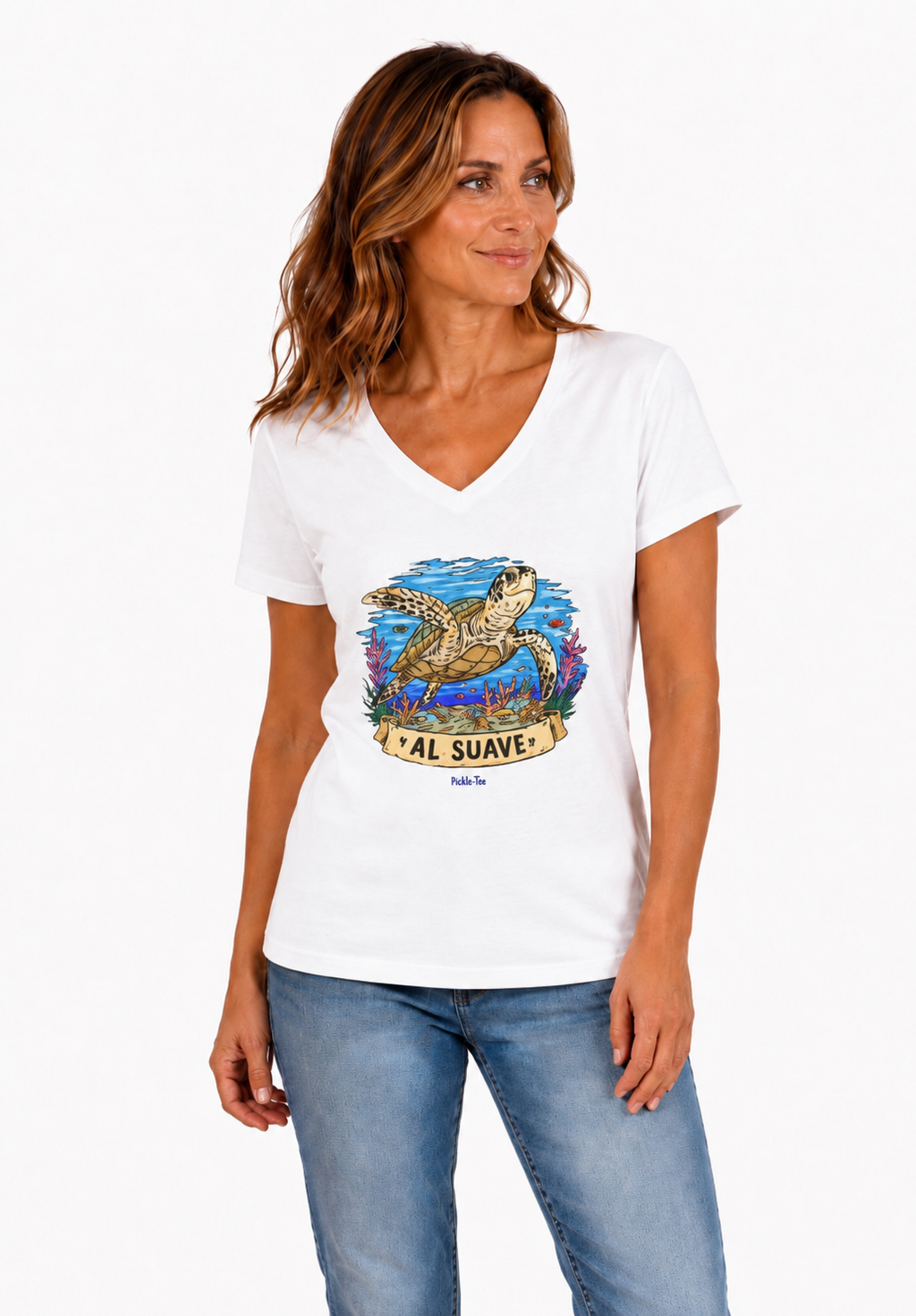 Sea Turtle, Women’s V-Neck Tee