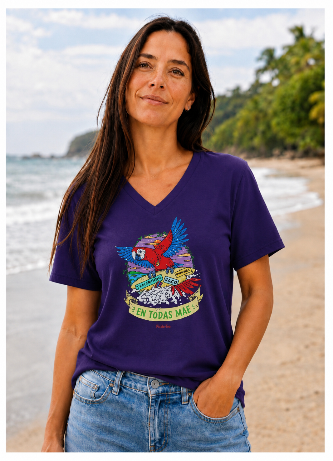 Macaw Unisex V-Neck Tee