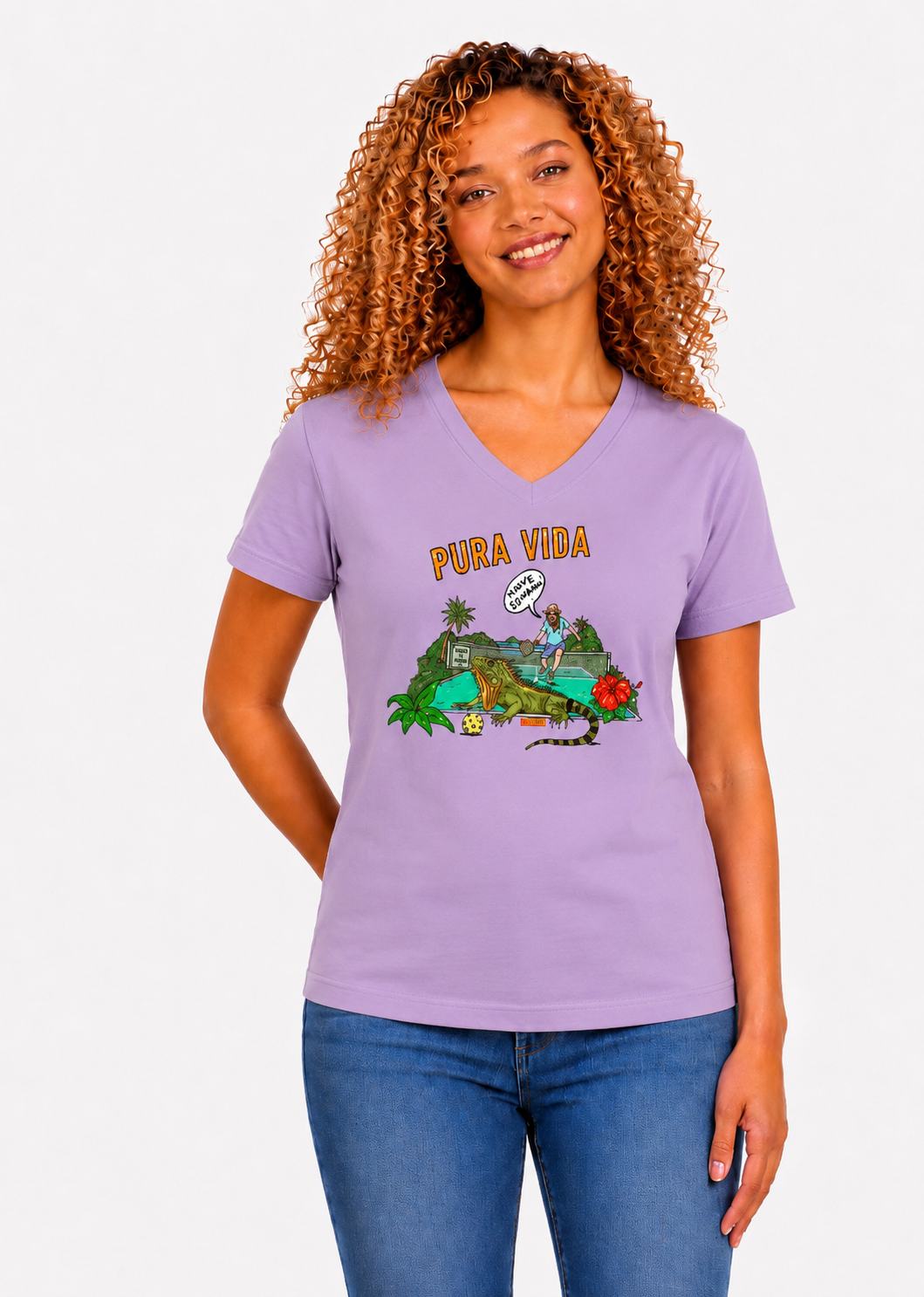Iguana Pickleball, Women's Lightweight V-Neck Tee