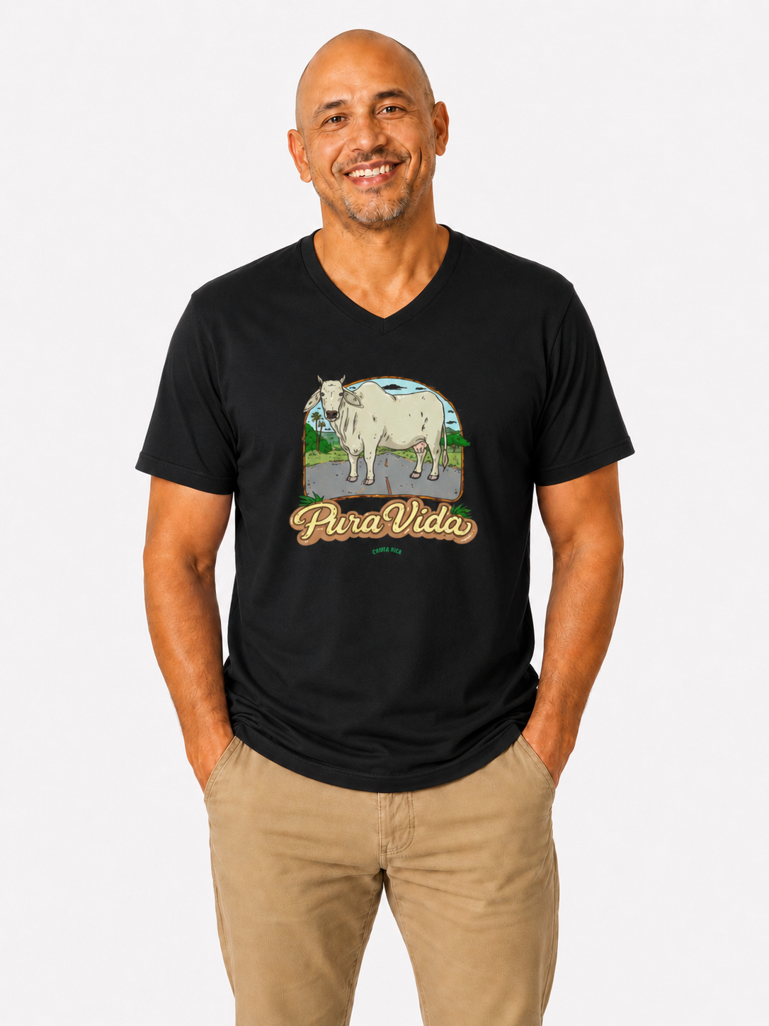 Unisex Jersey Short Sleeve V-Neck Tee