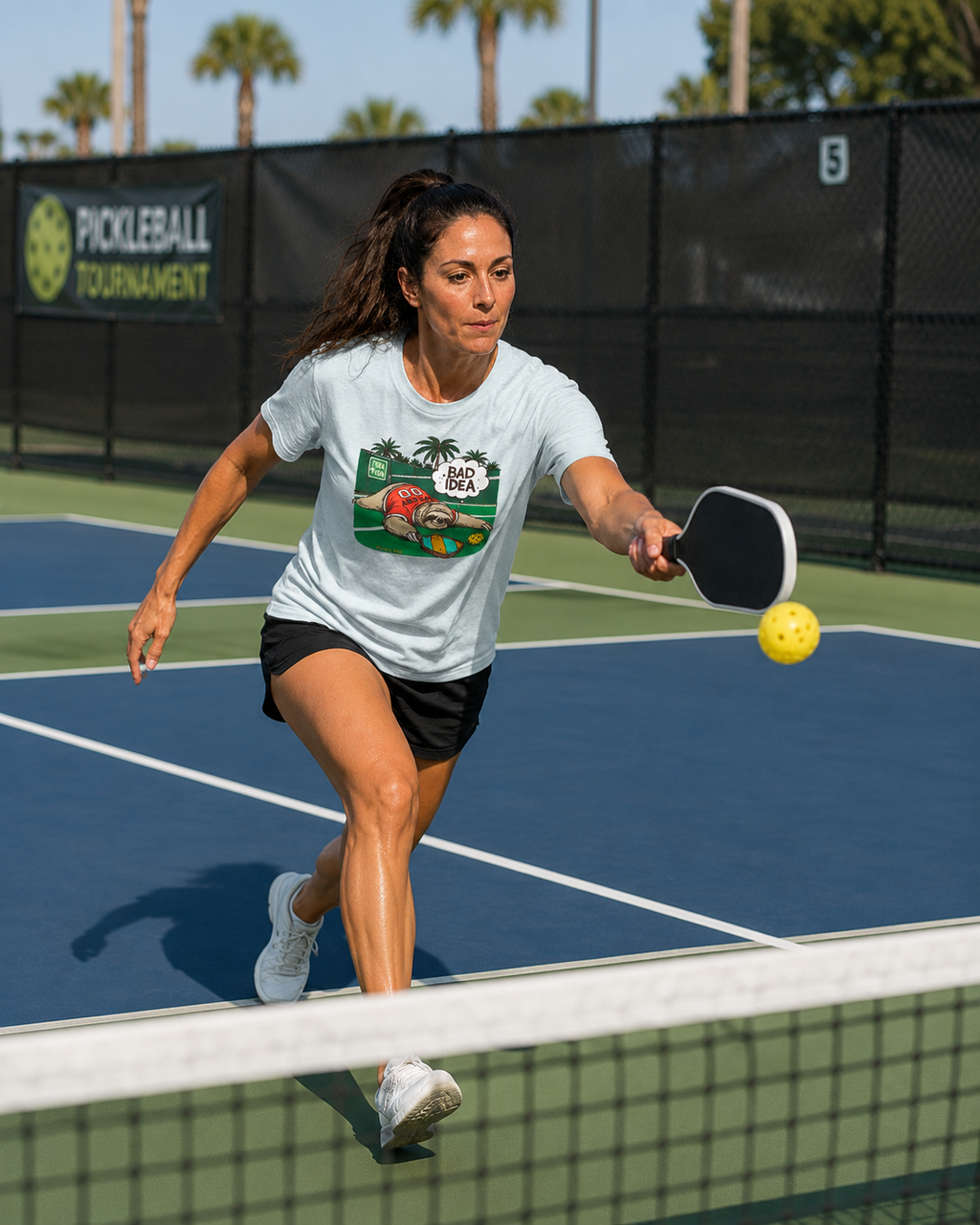 Pickleball Speedy the Sloth, Unisex Crew Neck Tee