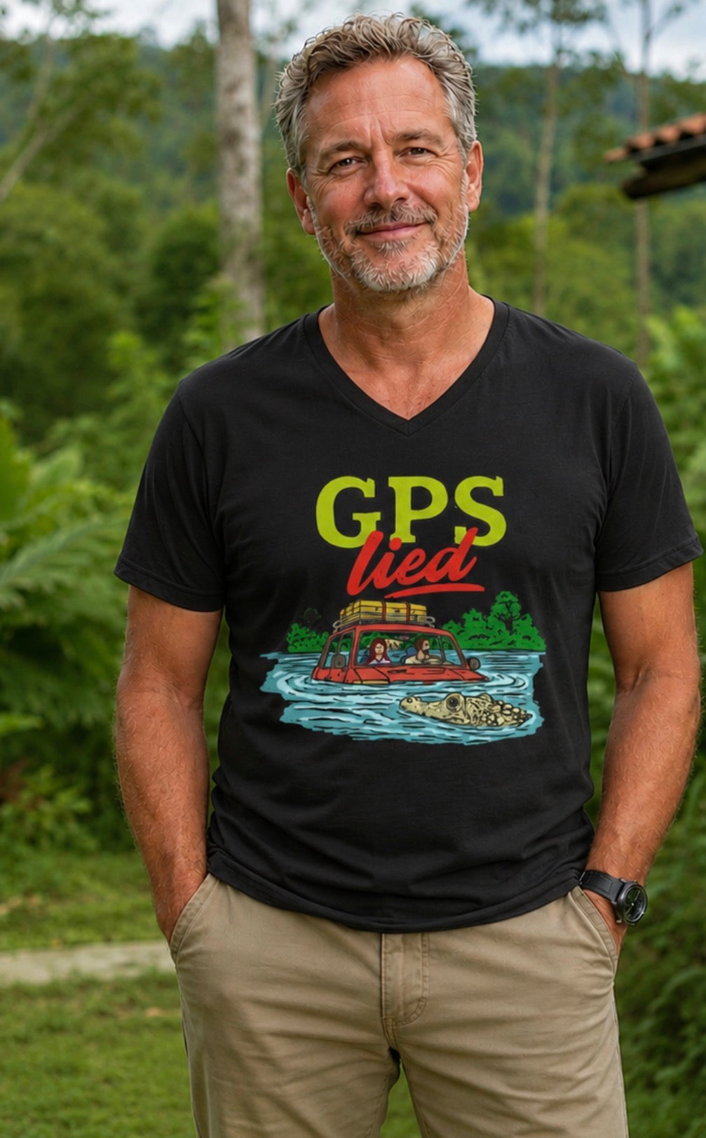 GPS Lied, Unisex V-Neck Tee
