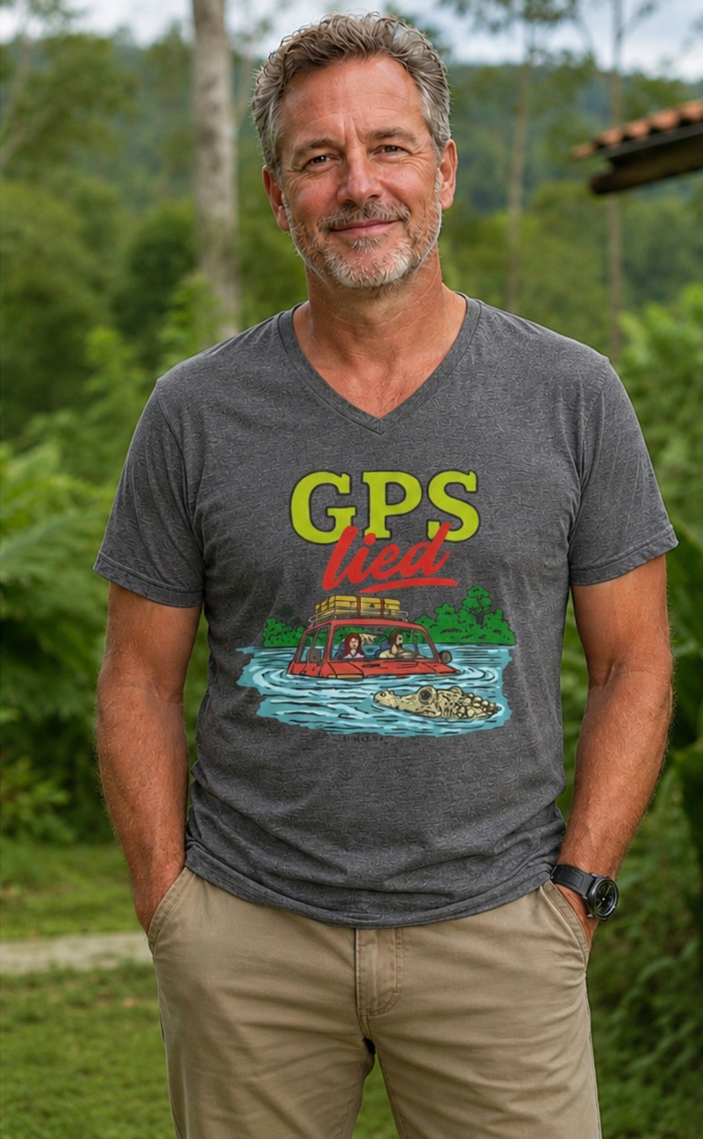 GPS Lied, Unisex V-Neck Tee