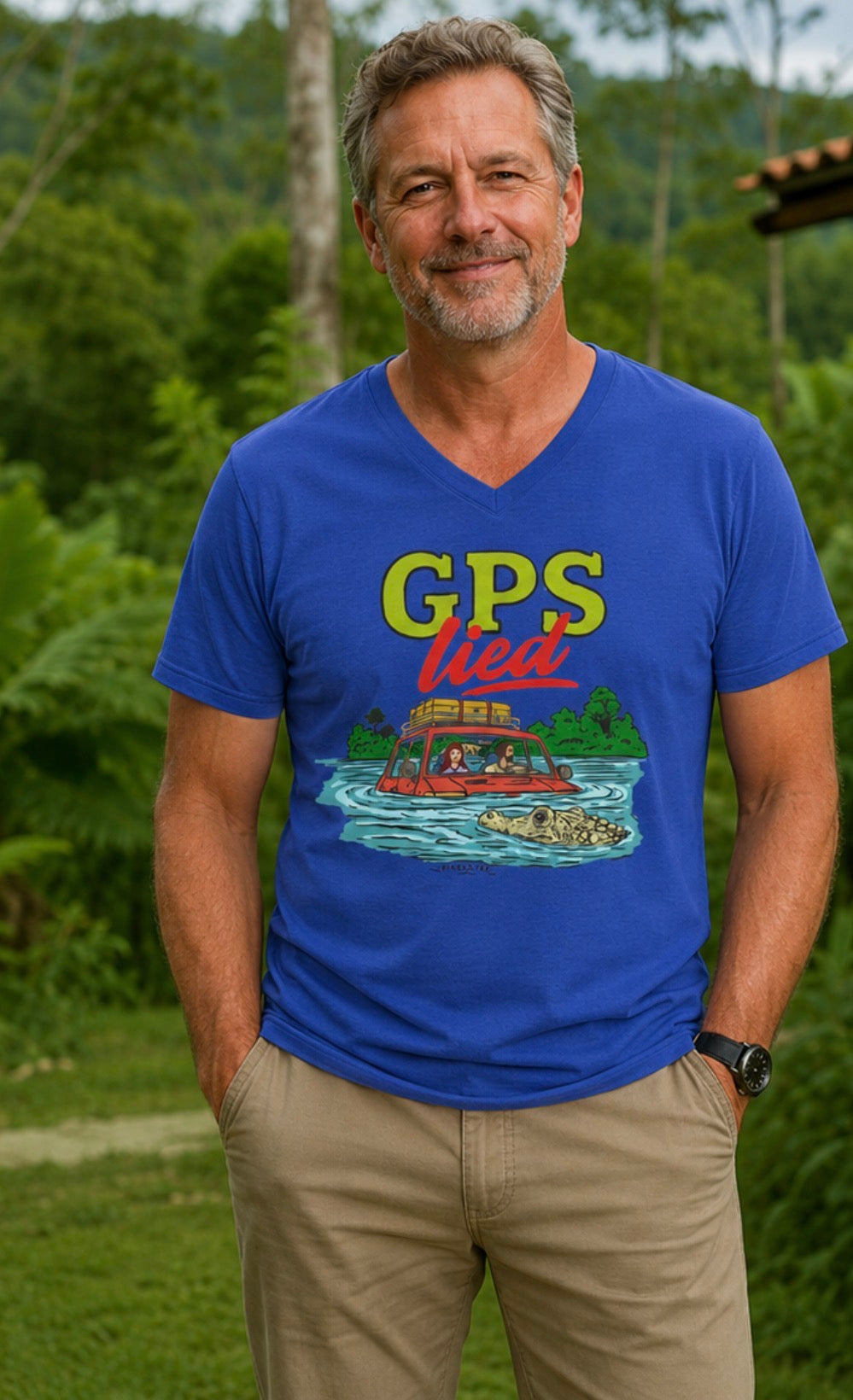 GPS Lied, Unisex V-Neck Tee