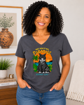Expat Cat Ladies' Midweight Semi-fitted V-Neck Tee